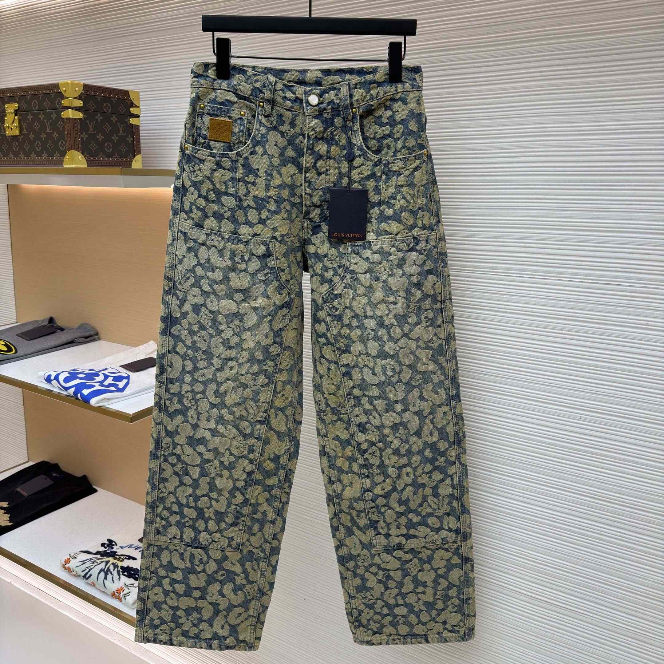 Louis Vuitton Jacquard Workwear Denim Pants - DopestKickz