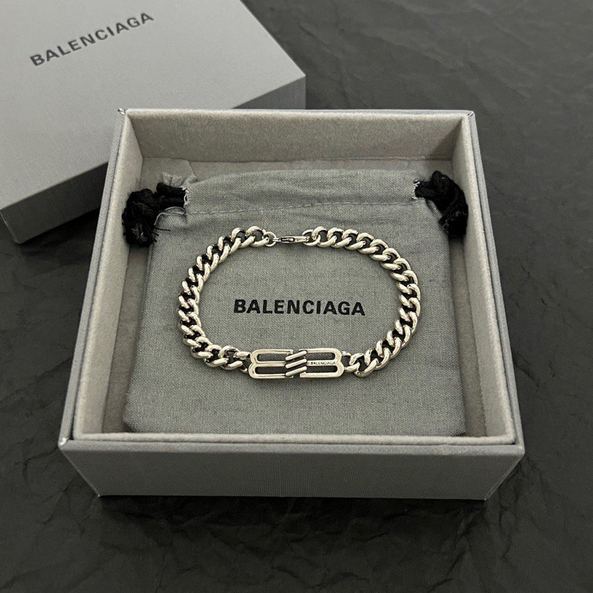 Balenciaga BB Icon Gourmette Bracelet  - DopestKickz