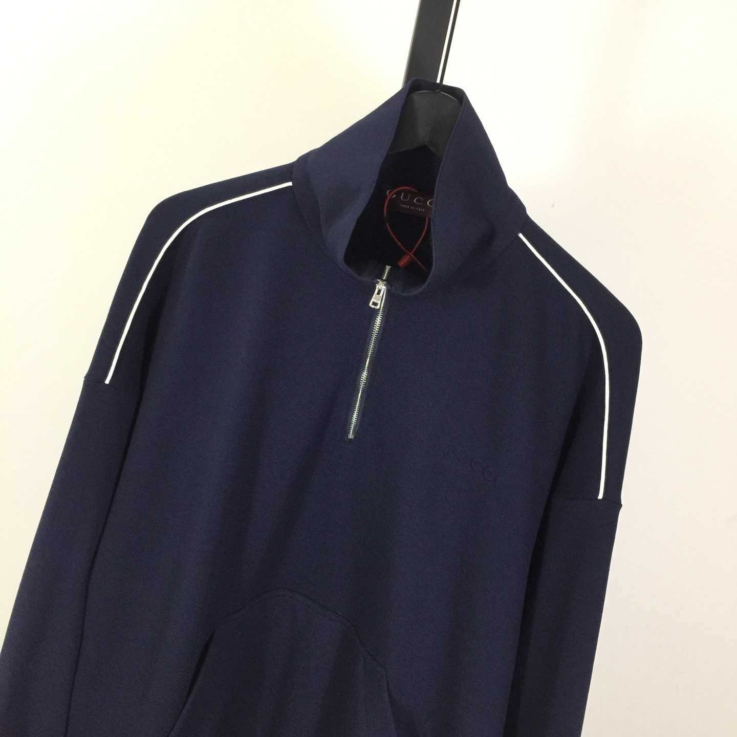 Gucci Half-zip Sweatshirt With embossed Logo - DopestKickz