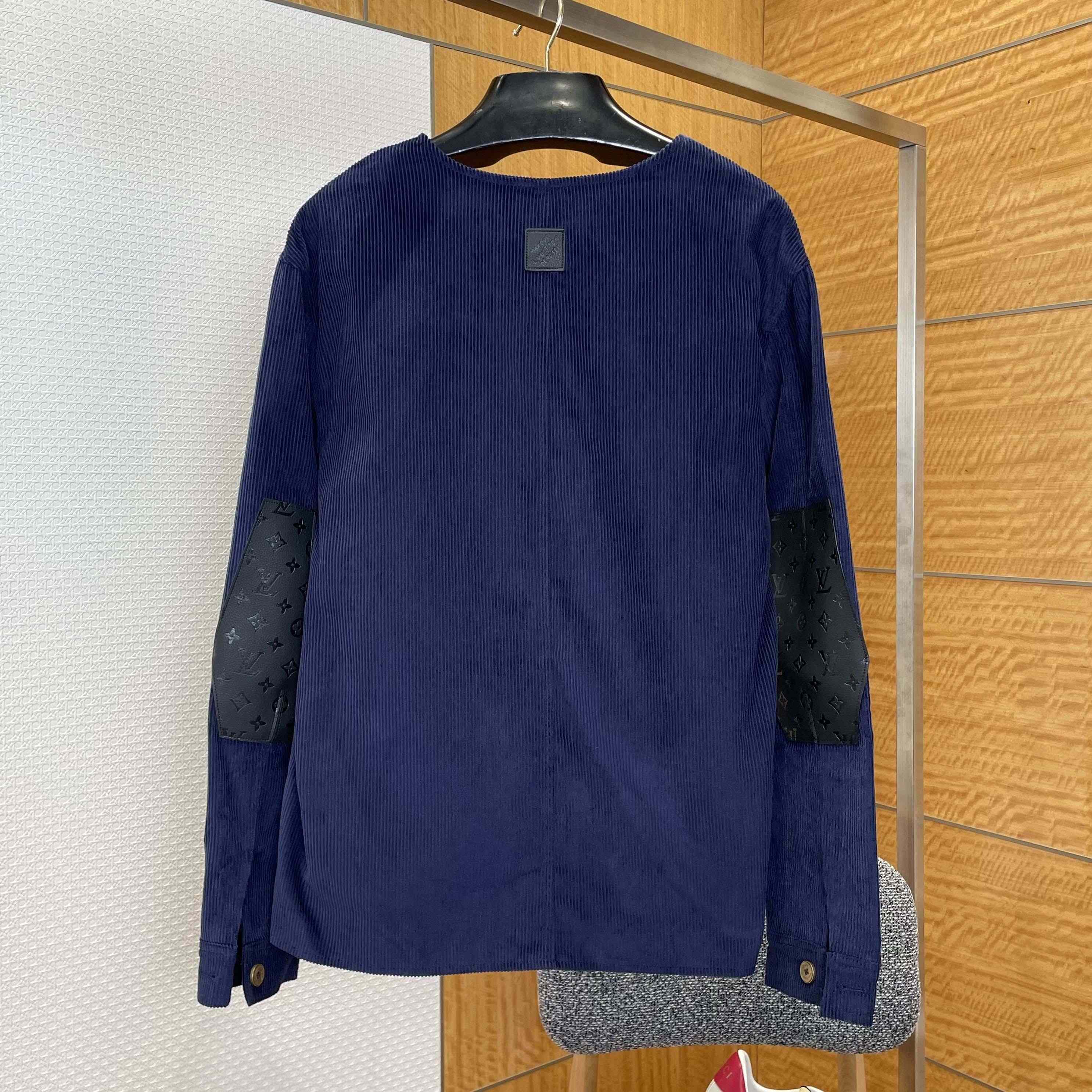 Louis Vuitton Corduroy Collarless Jacket - DopestKickz