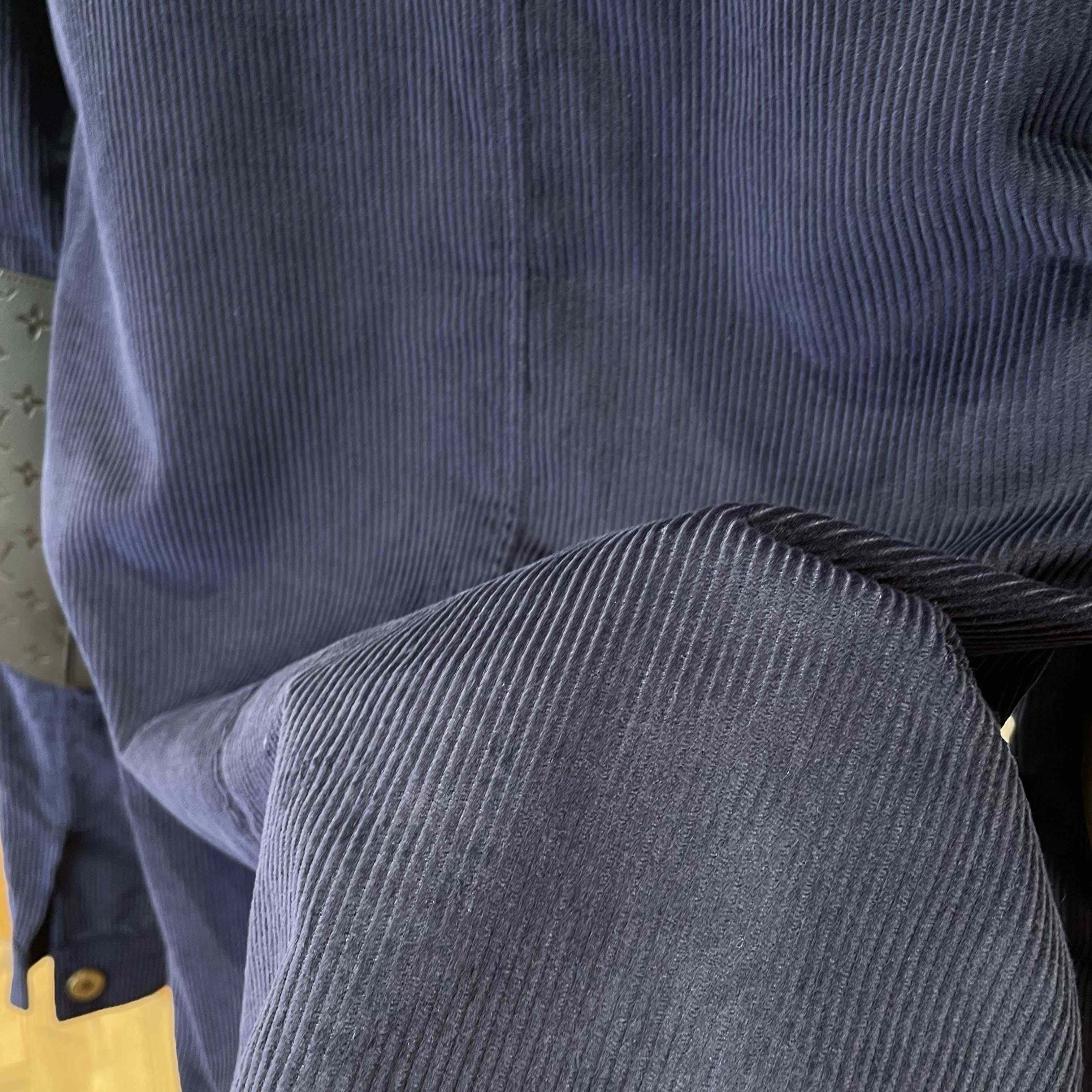 Louis Vuitton Corduroy Collarless Jacket - DopestKickz