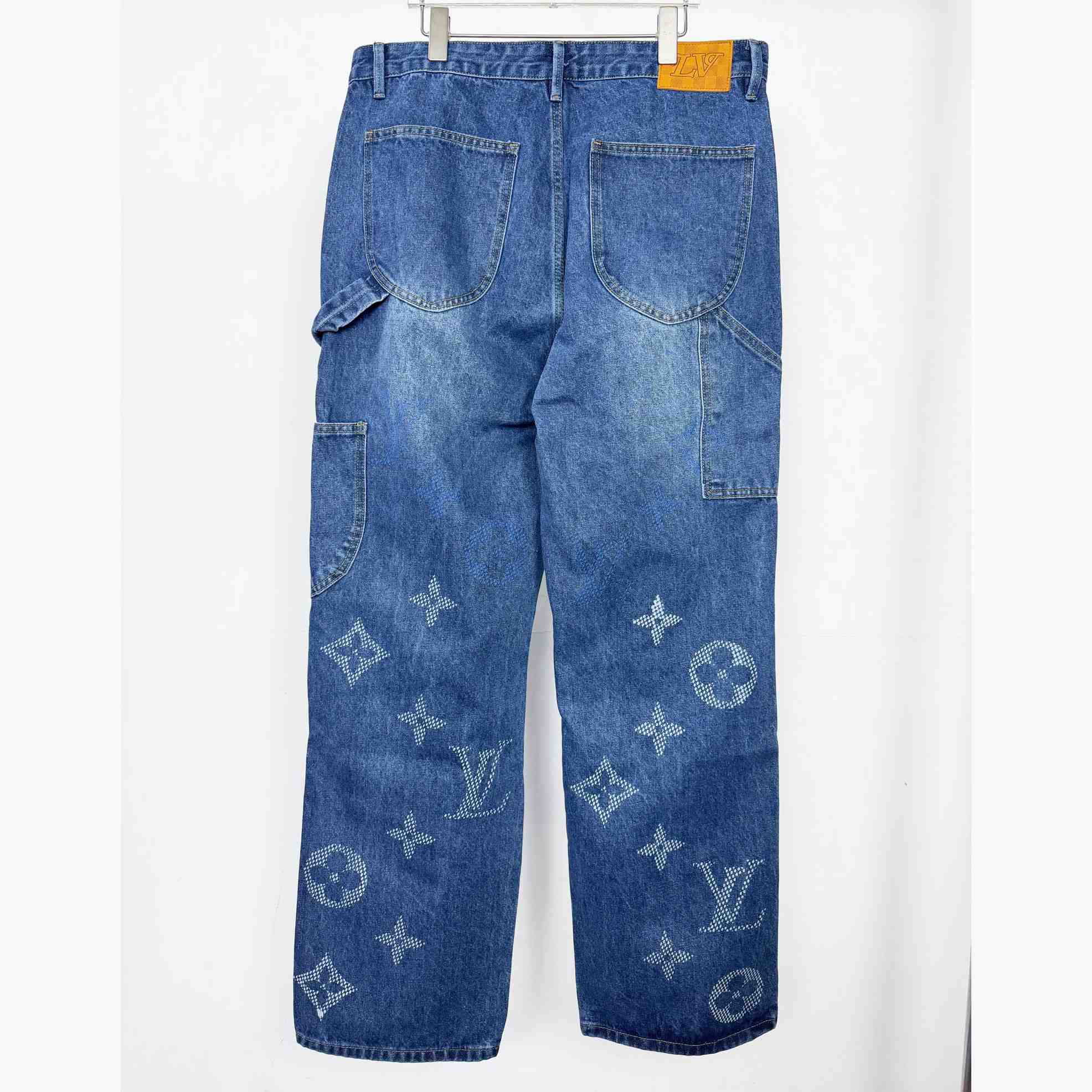Louis Vuitton Monogram Denim Workwear Pants - DopestKickz