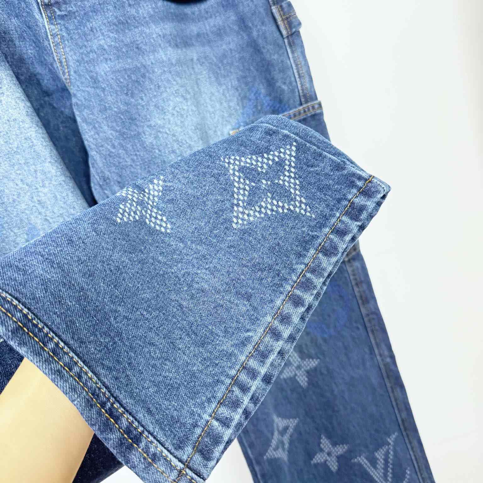 Louis Vuitton Monogram Denim Workwear Pants - DopestKickz
