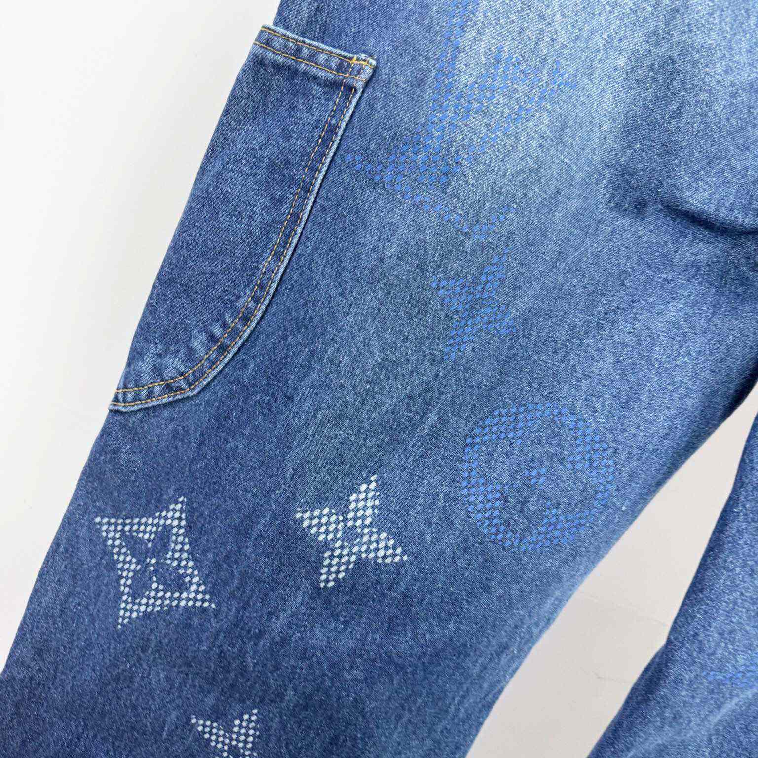 Louis Vuitton Monogram Denim Workwear Pants - DopestKickz