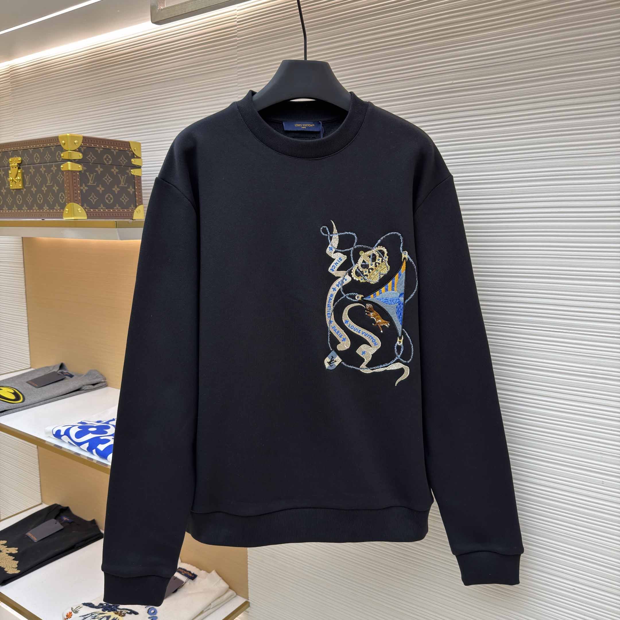 Louis Vuitton Embroidered Long-Sleeved Sweatshirt  - DopestKickz