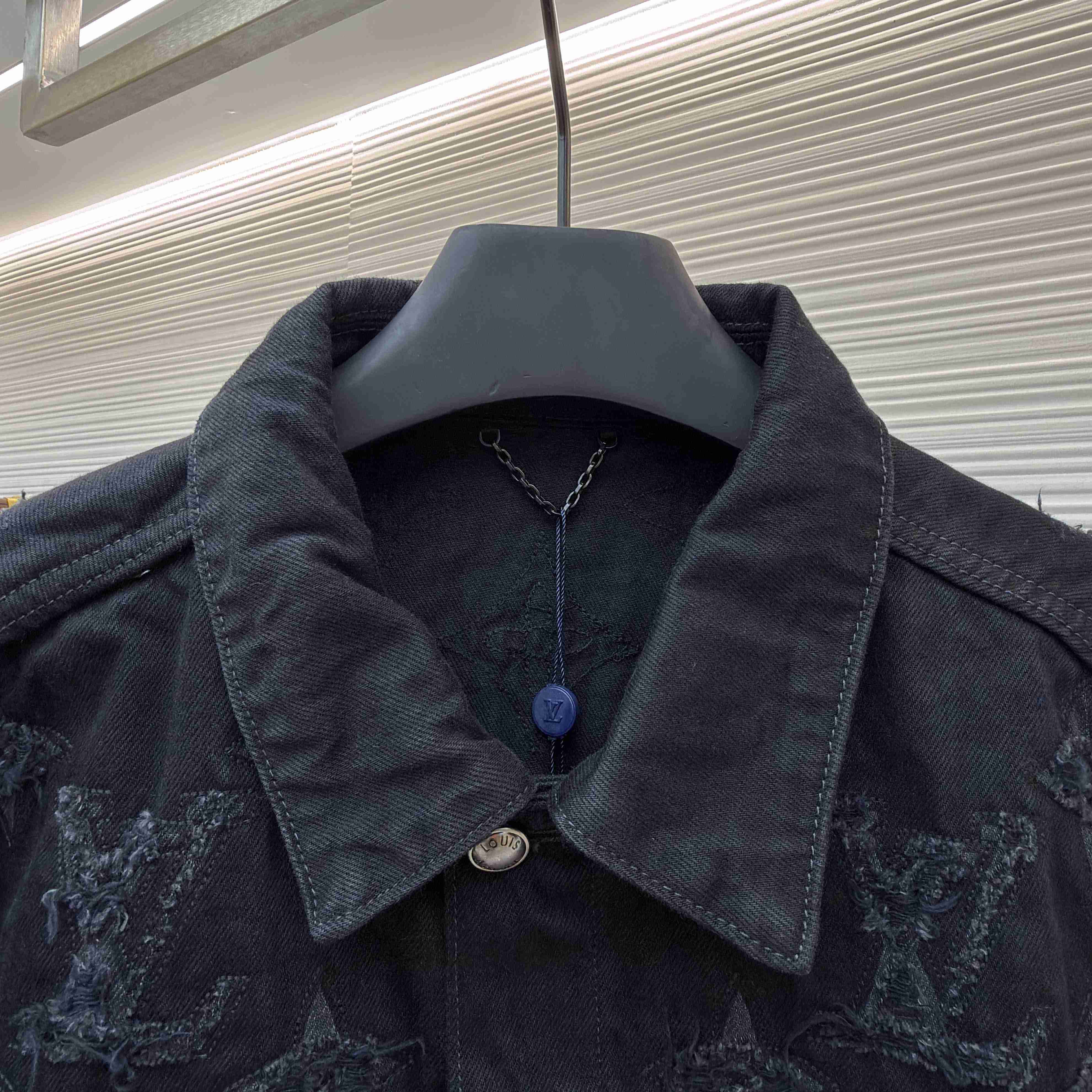 Louis Vuitton Monogram Destroy Denim Trucker Jacket - DopestKickz