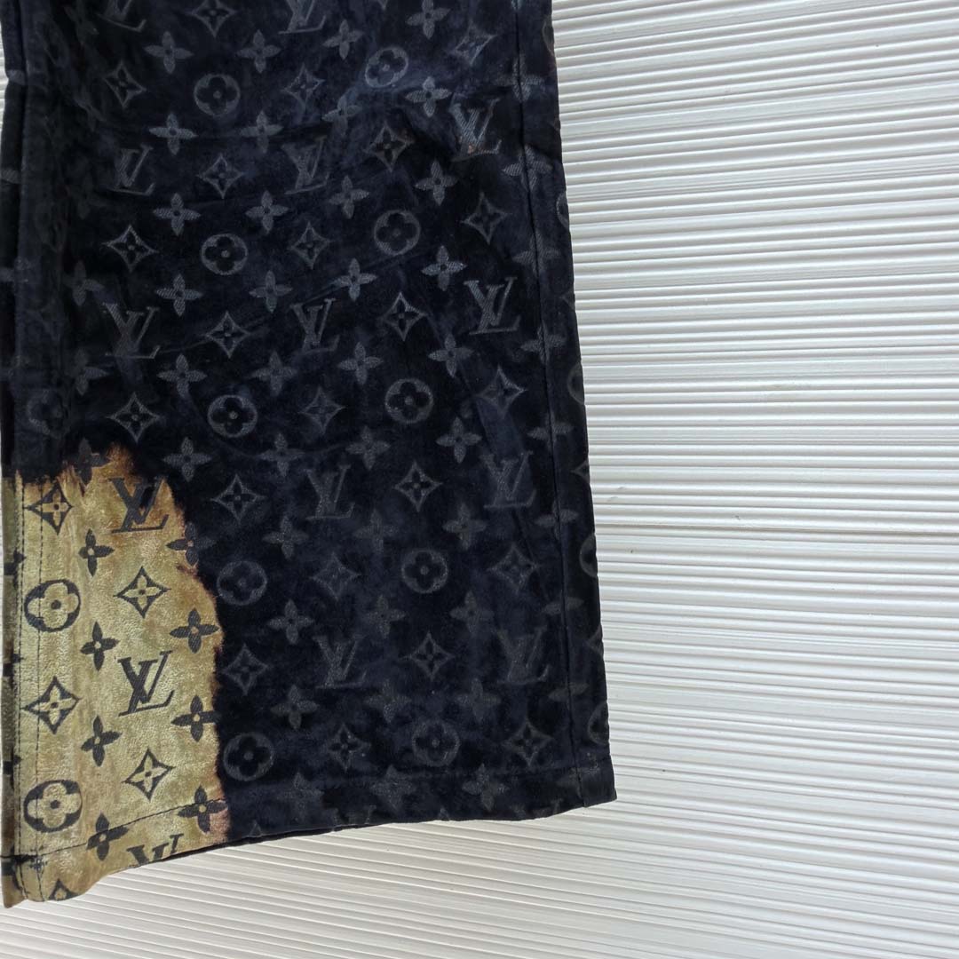 Louis Vuitton Monogram Bleached Denim Pants  - DopestKickz
