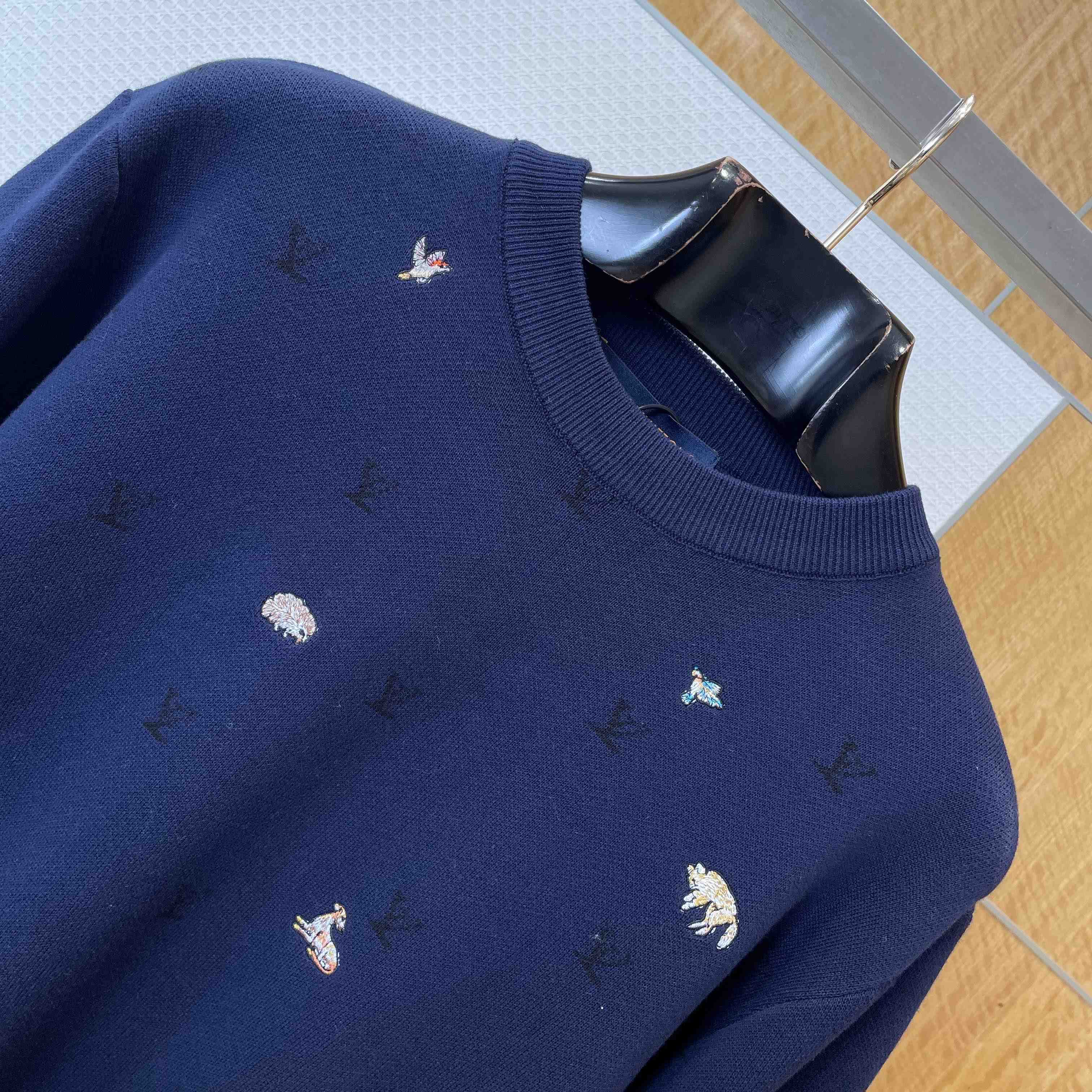 Louis Vuitton LV Blason Long-Sleeved Crewneck - DopestKickz