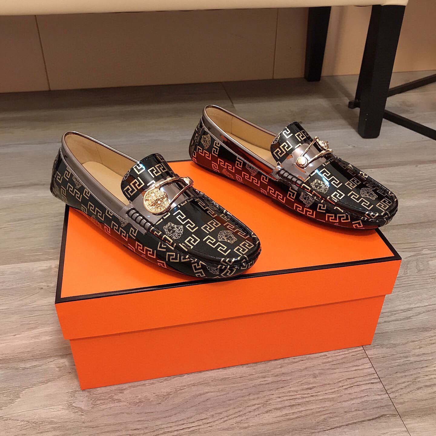 Versace Leather Loafers - DopestKickz