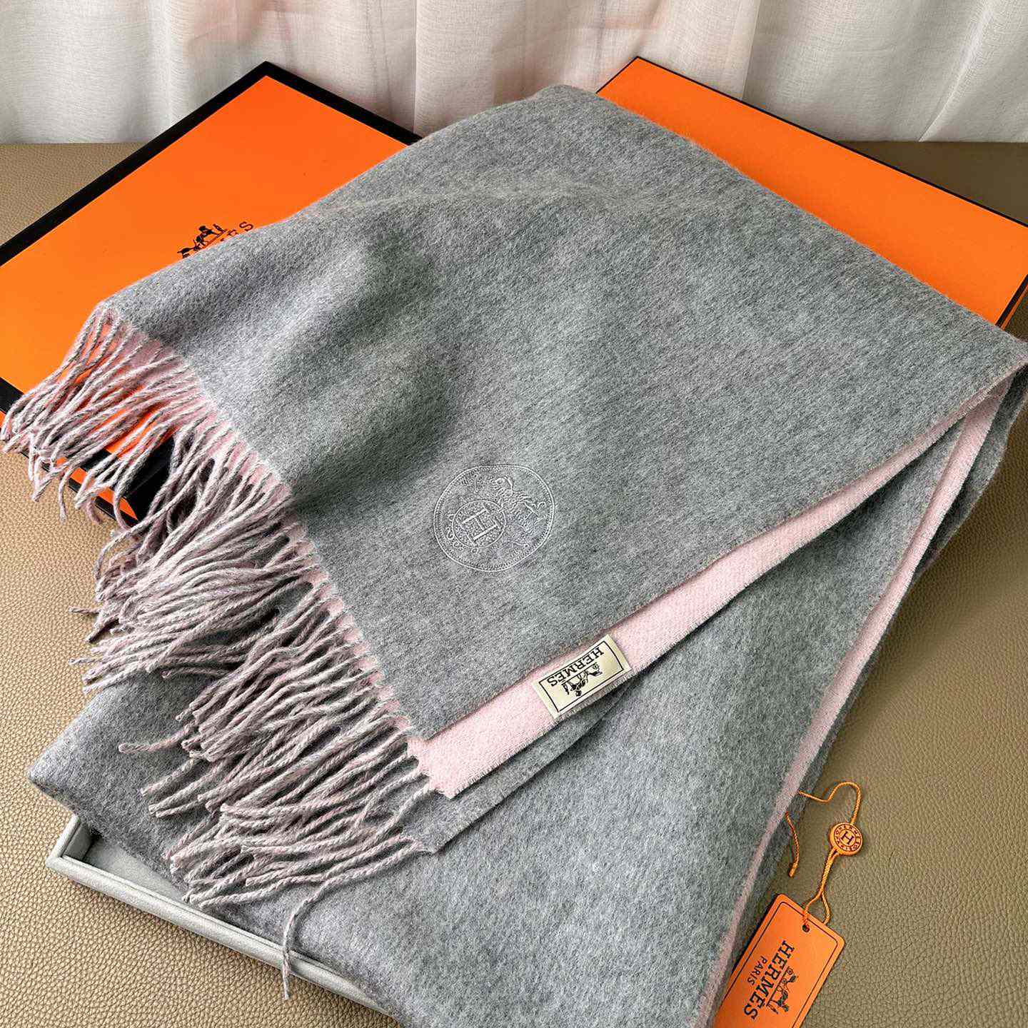 Hermès double-sided cashwool scarf - DopestKickz
