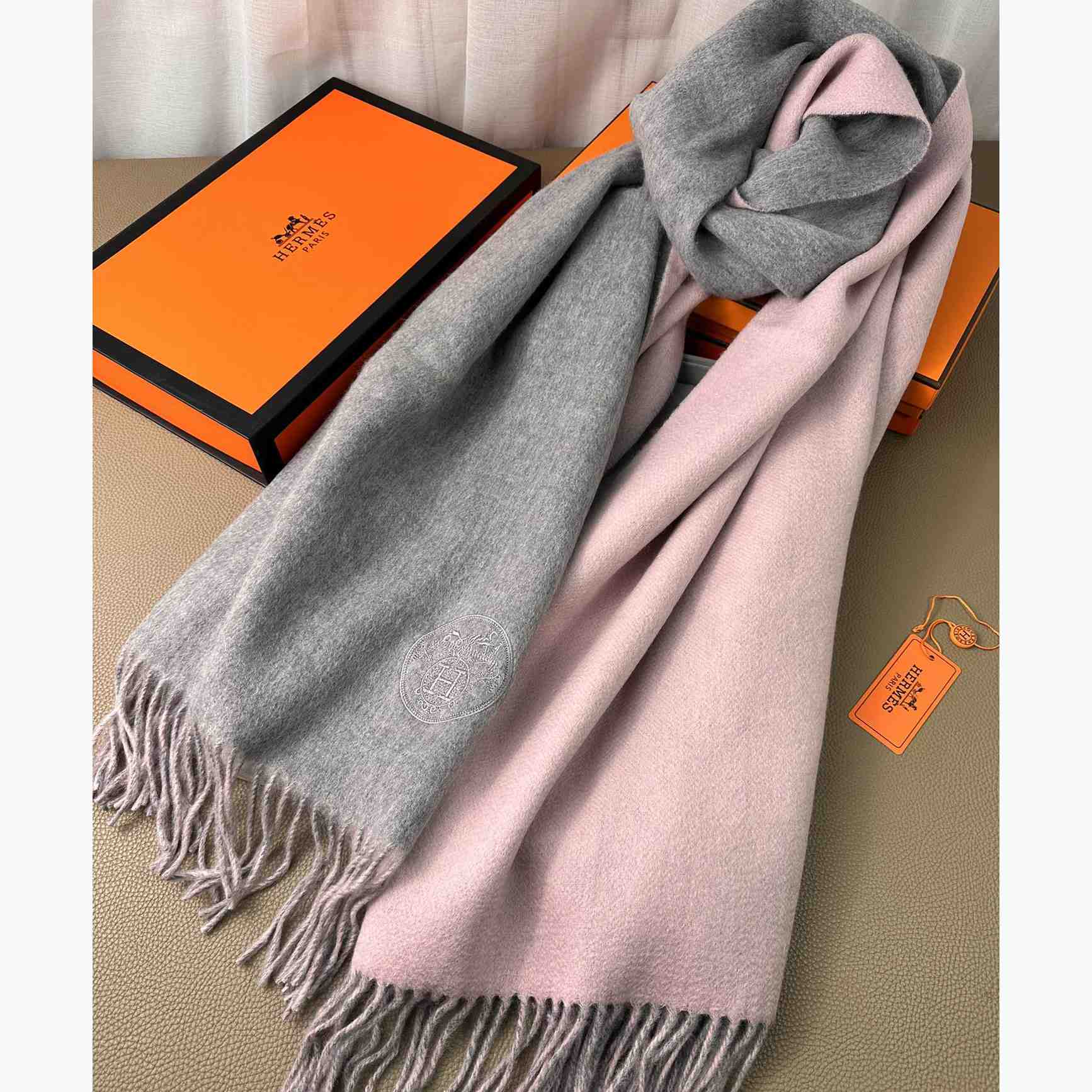 Hermès double-sided cashwool scarf - DopestKickz