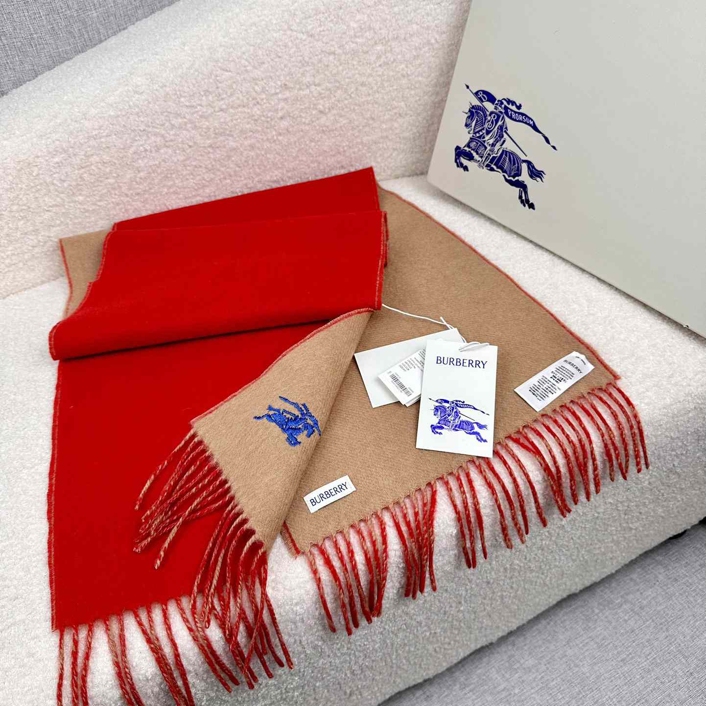 Burberry Reversible Cashmere Scarf - DopestKickz