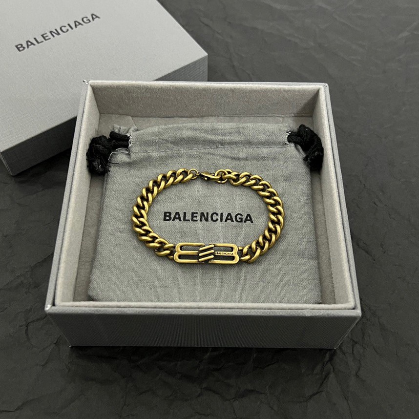 Balenciaga BB Icon Gourmette Bracelet  - DopestKickz