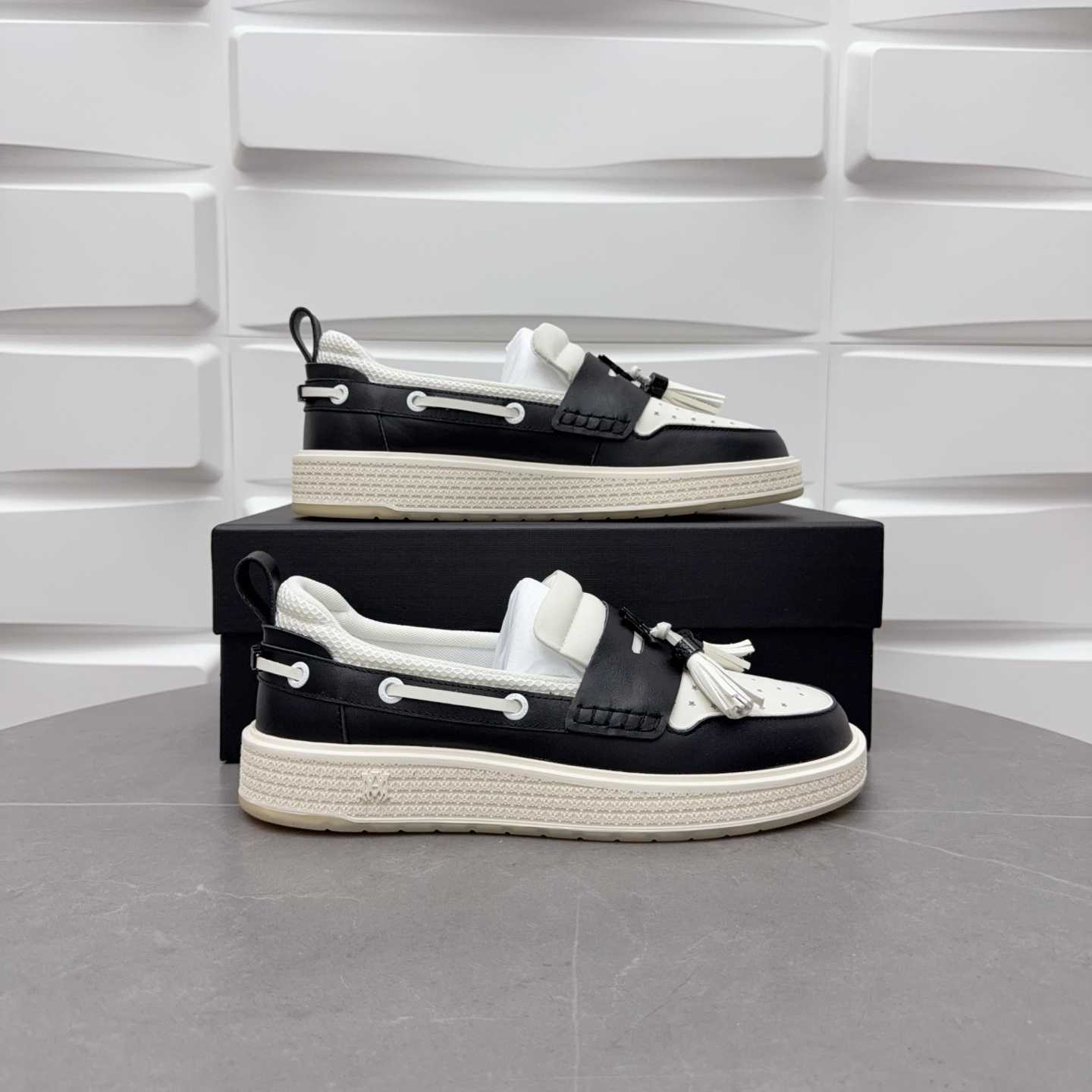 Amiri Men's Black Loafers Leather - DopestKickz