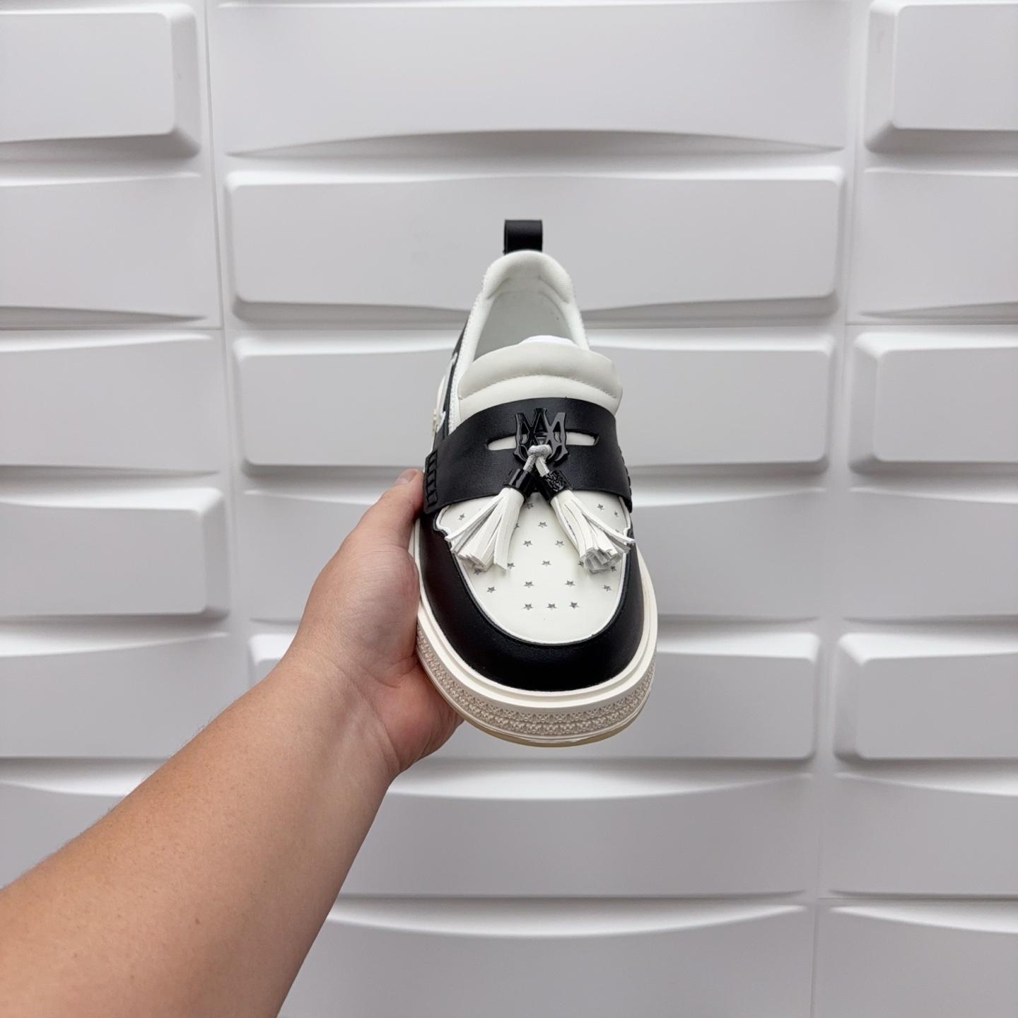 Amiri Men's Black Loafers Leather - DopestKickz