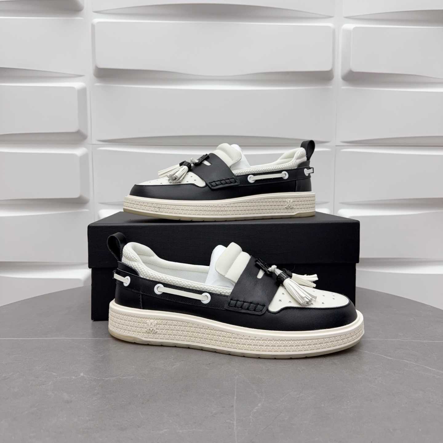 Amiri Men's Black Loafers Leather - DopestKickz