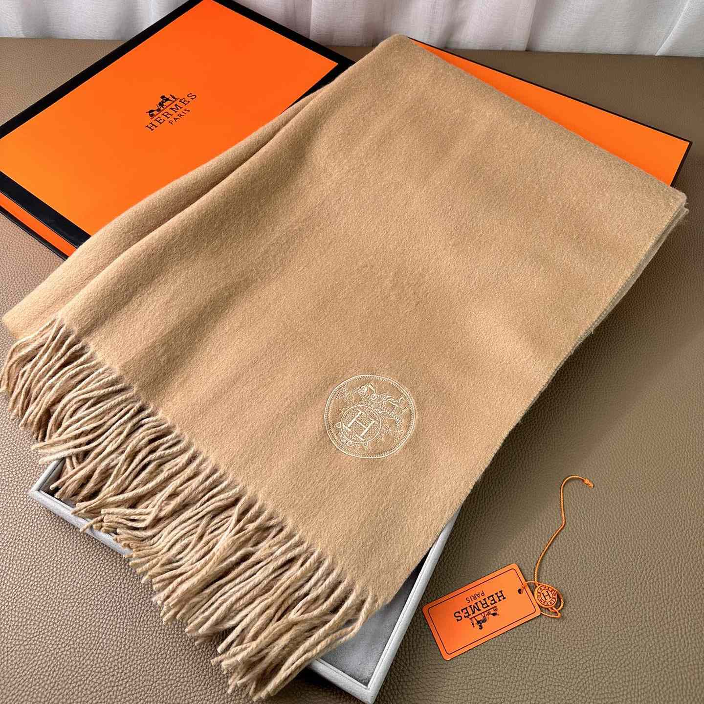 Hermès double-sided cashwool scarf - DopestKickz