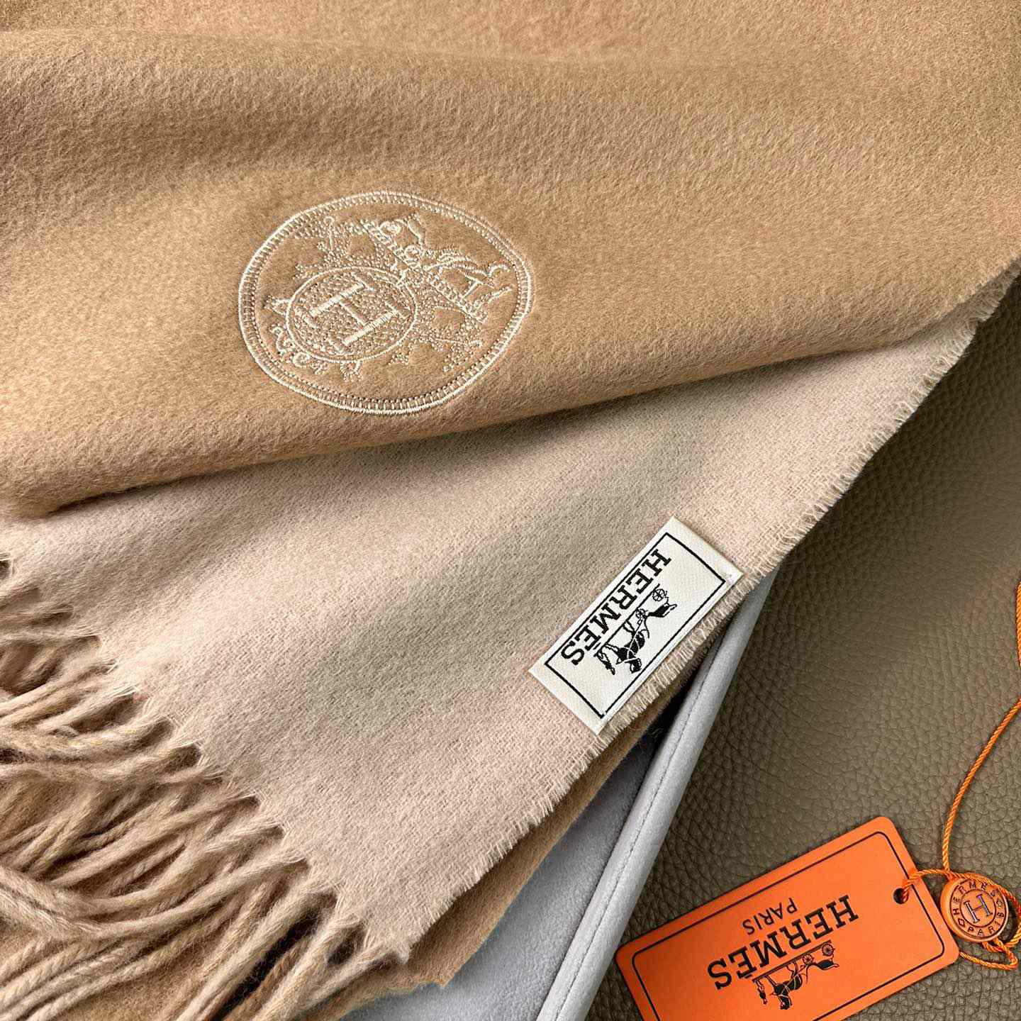Hermès double-sided cashwool scarf - DopestKickz