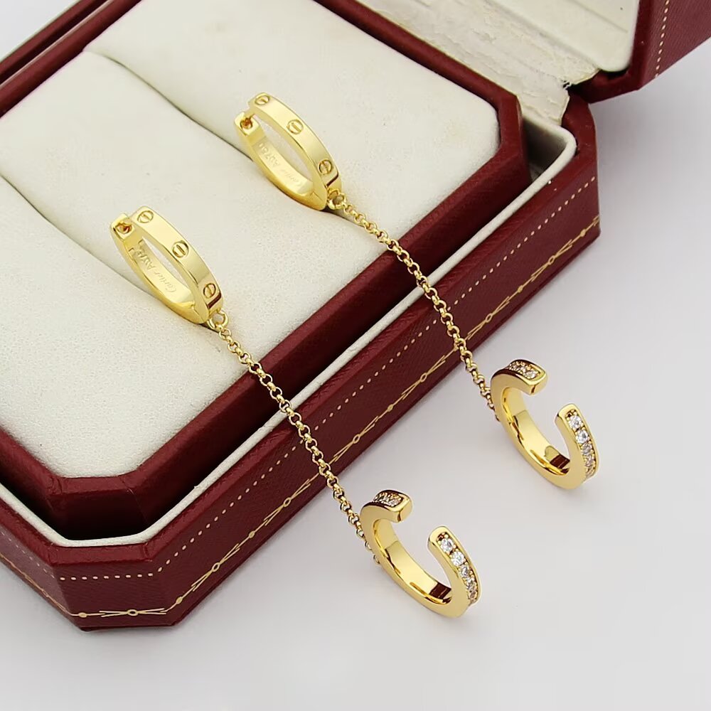 Cartier And Diamond Love Hoop Single Earring - DopestKickz