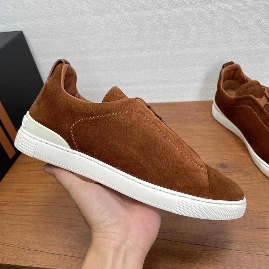 Zegna Suede Triple Stitch™ Sneakers - DopestKickz