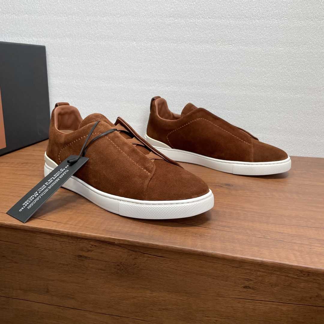 Zegna Suede Triple Stitch™ Sneakers - DopestKickz