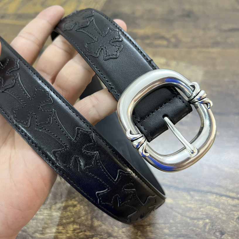 Chrome Hearts Leather Belt   - DopestKickz