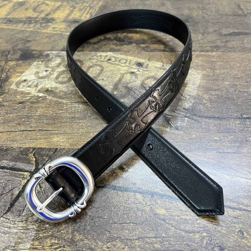 Chrome Hearts Leather Belt   - DopestKickz