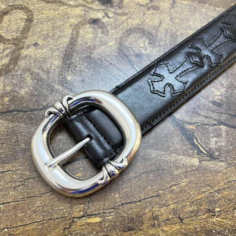 Chrome Hearts Leather Belt   - DopestKickz