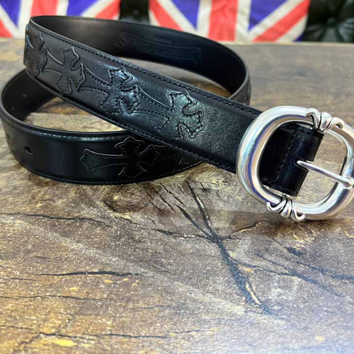 Chrome Hearts Leather Belt   - DopestKickz