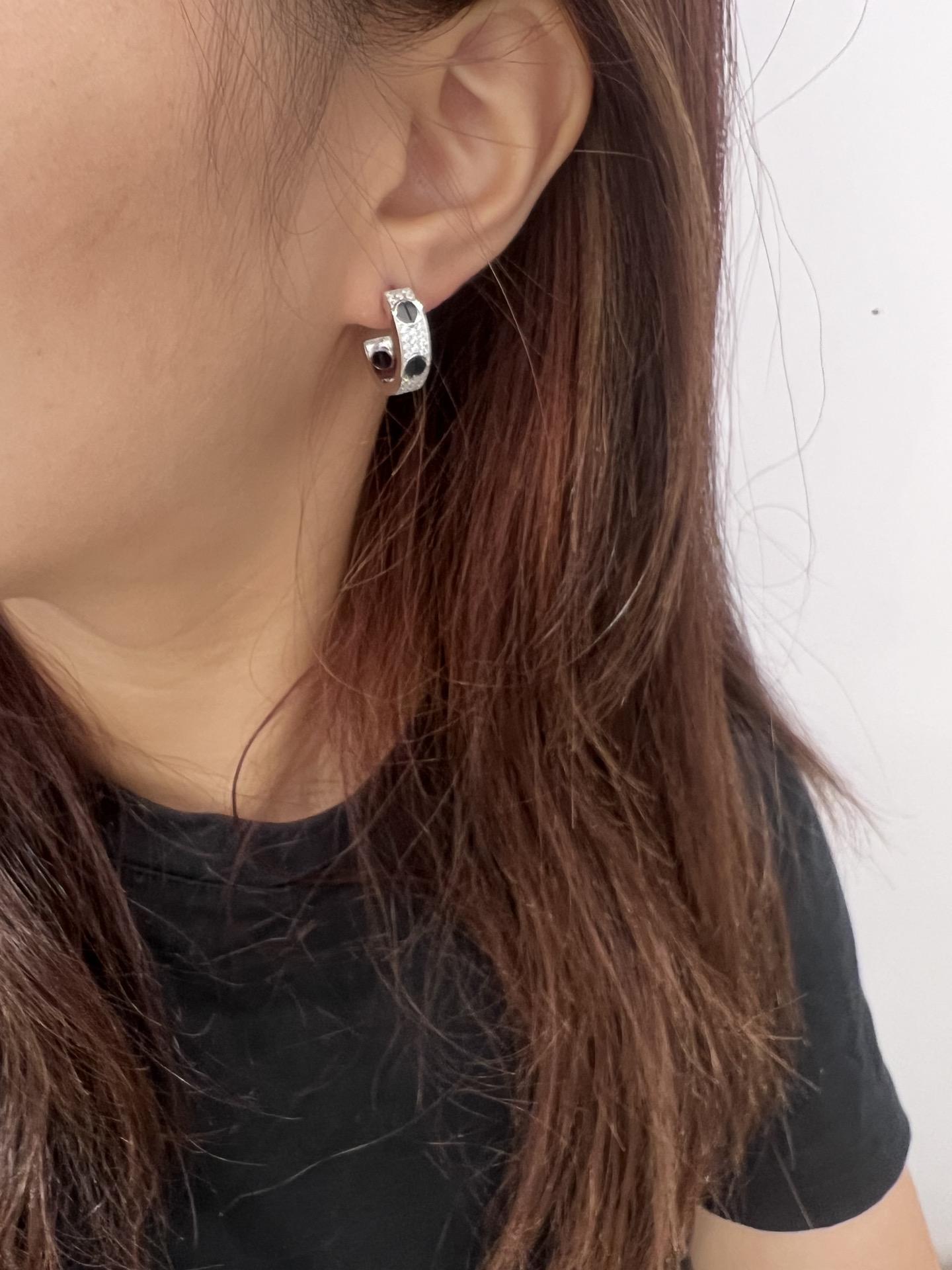 Cartier Love Diamond Ceramic Earrings - DopestKickz