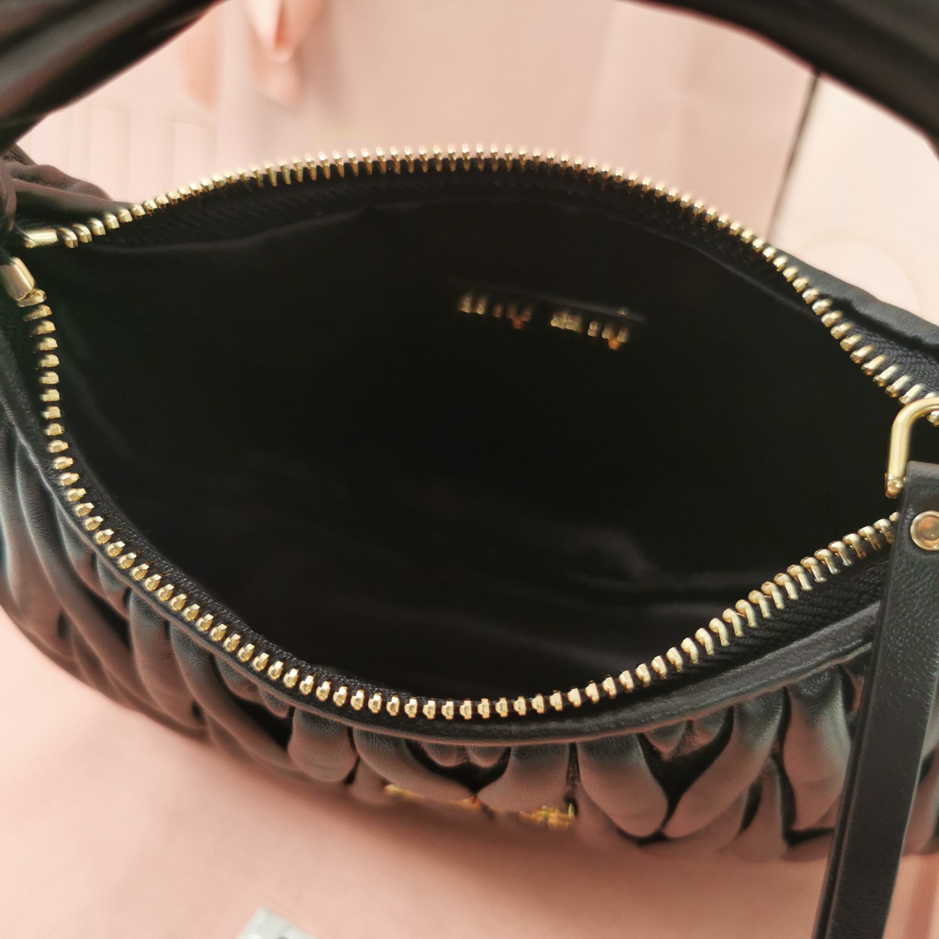 Miu Miu Wander Matelassé Nappa Leather Hobo Bag  - DopestKickz