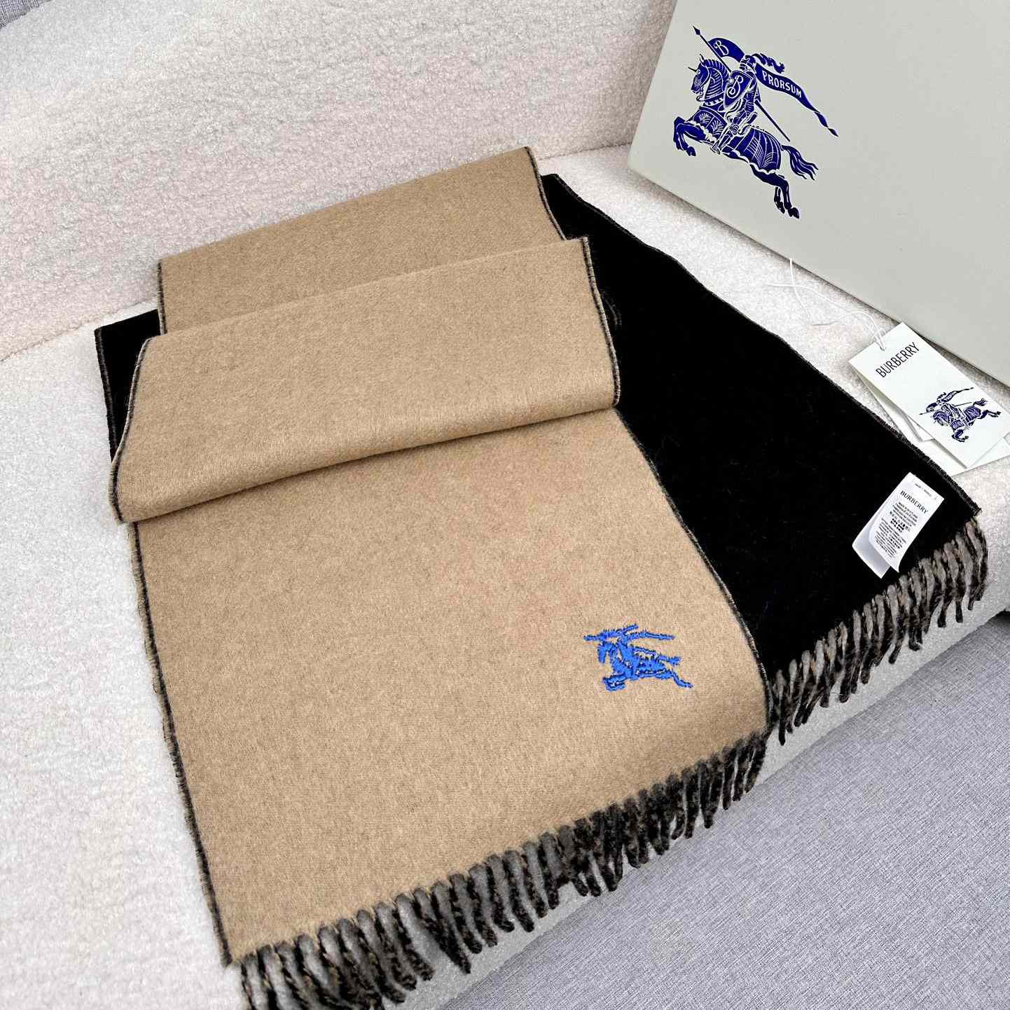 Burberry Reversible Cashmere Scarf - DopestKickz