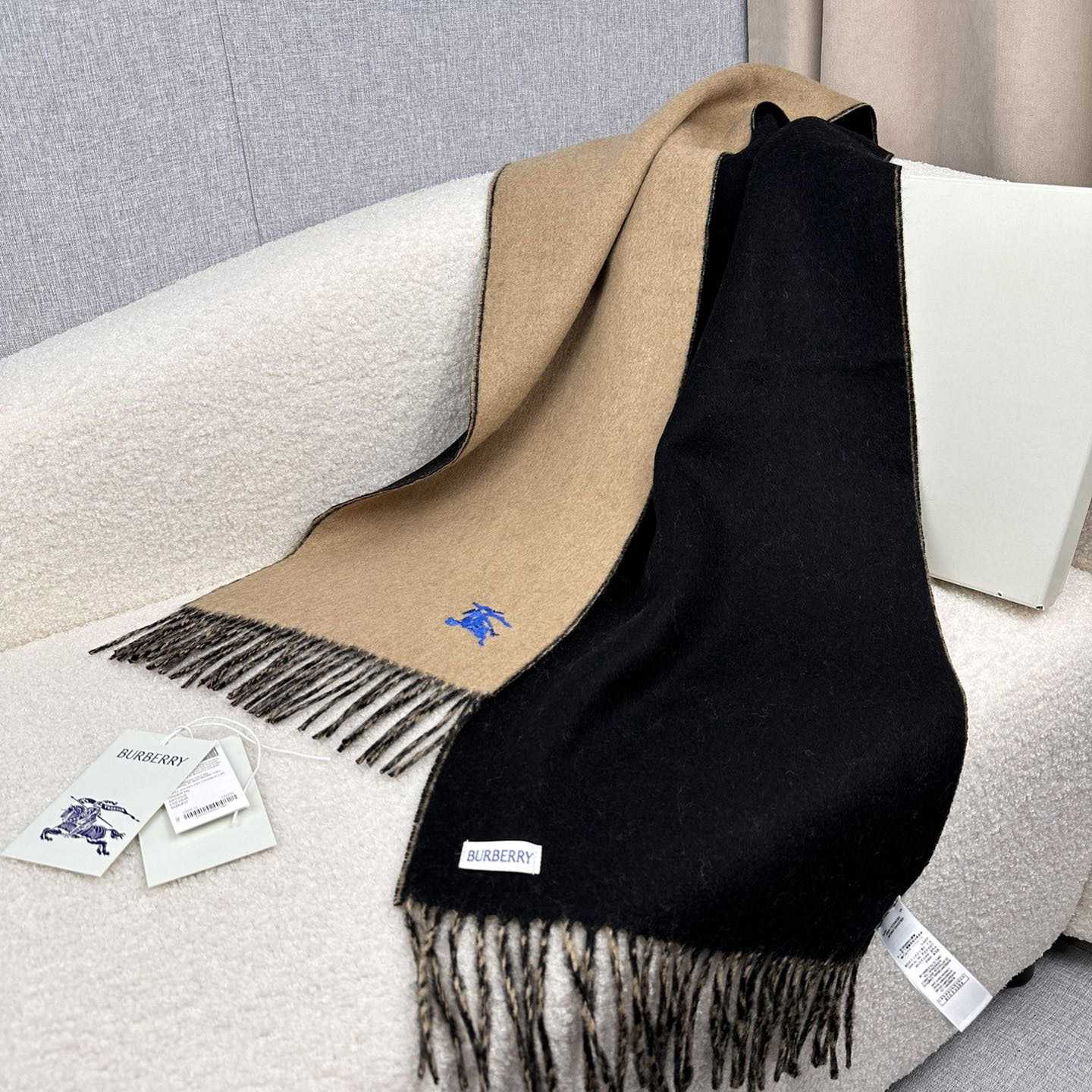 Burberry Reversible Cashmere Scarf - DopestKickz