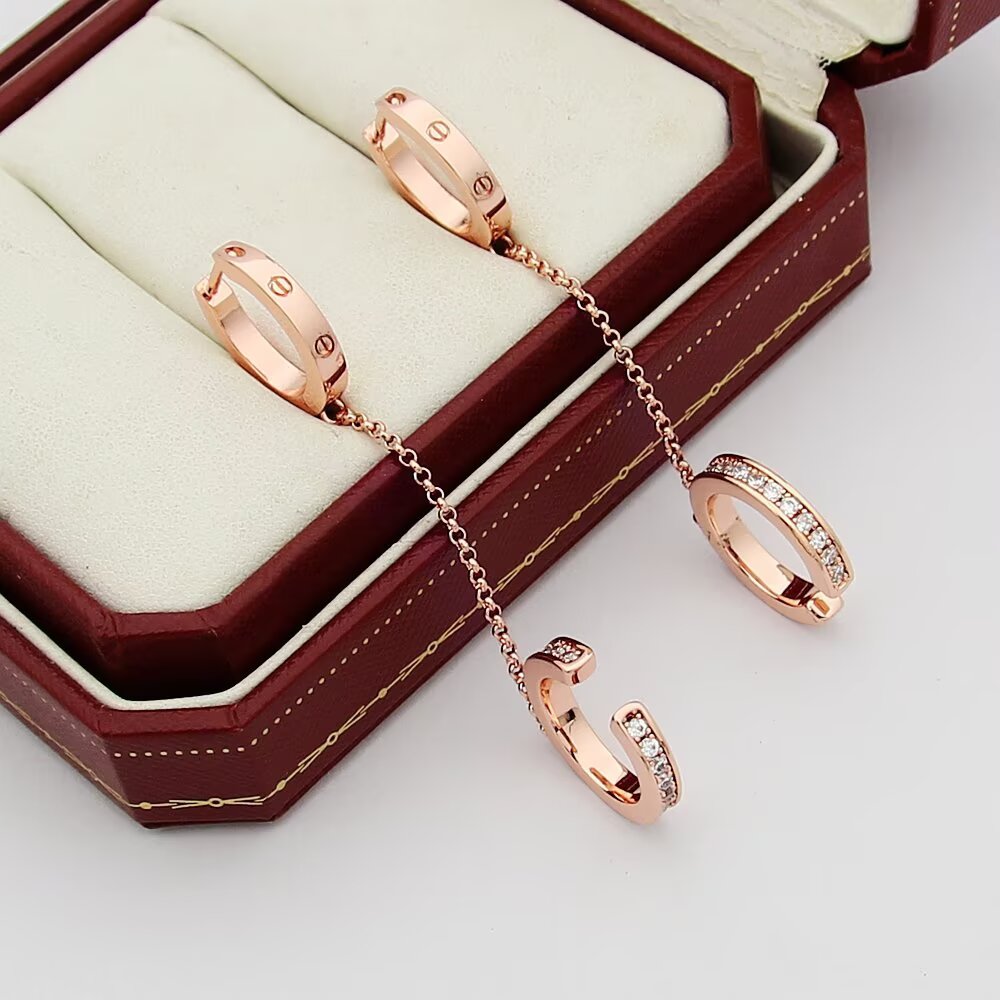 Cartier And Diamond Love Hoop Single Earring - DopestKickz