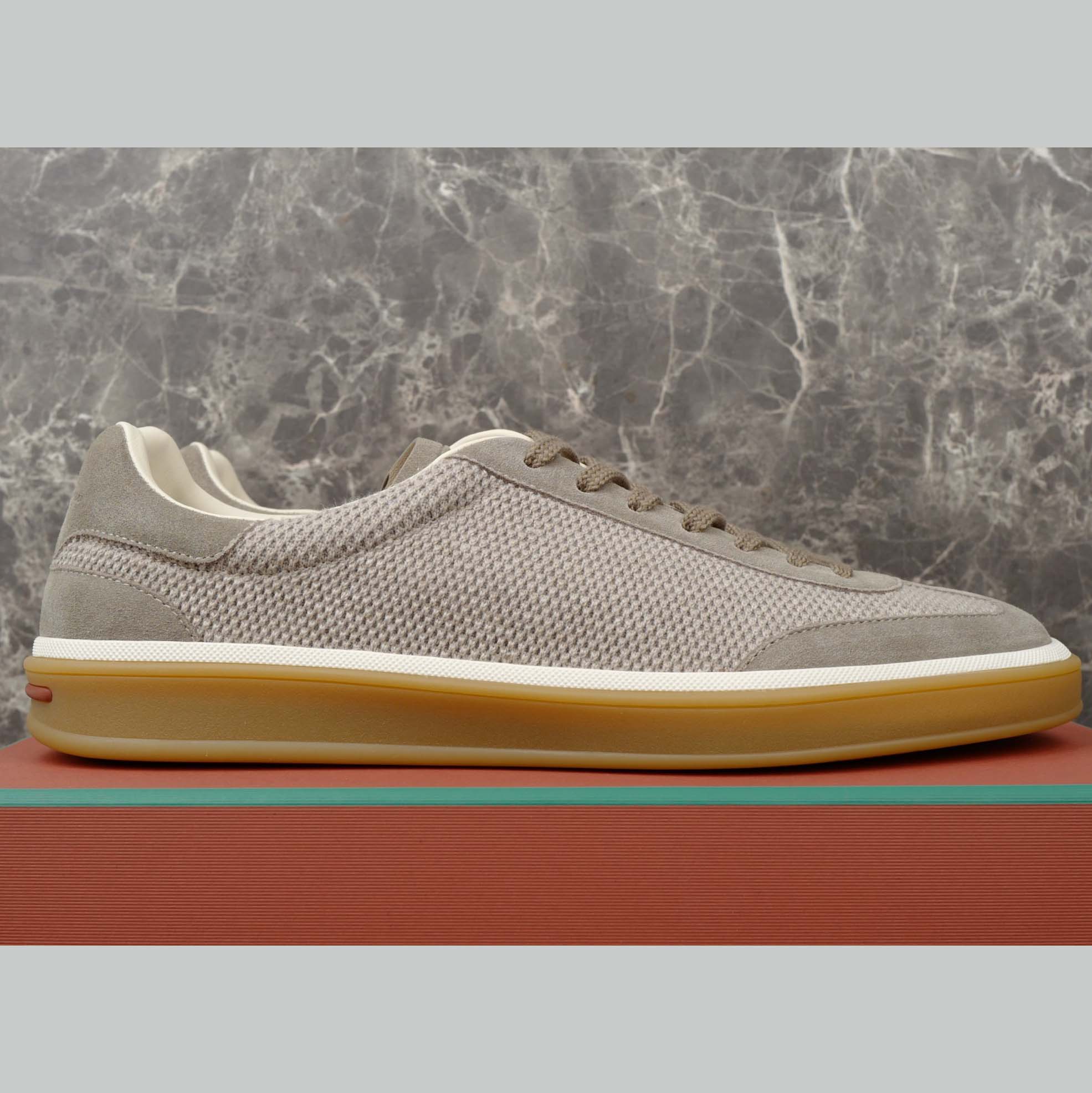 Loro Piana Tennis Walk Sneaker Pecora Nera® Wheat Stitch - DopestKickz