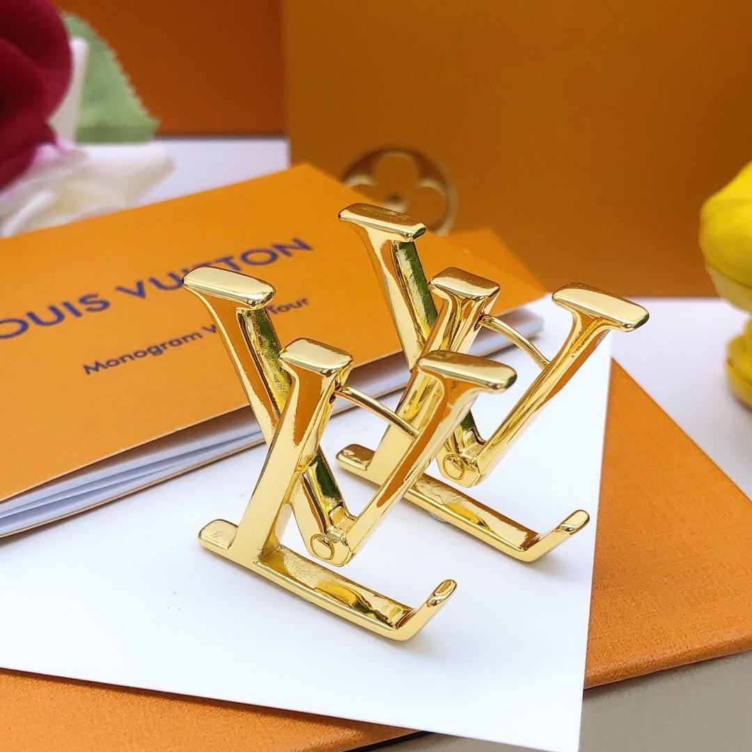 Louis Vuitton Macro LV Earrings - DopestKickz