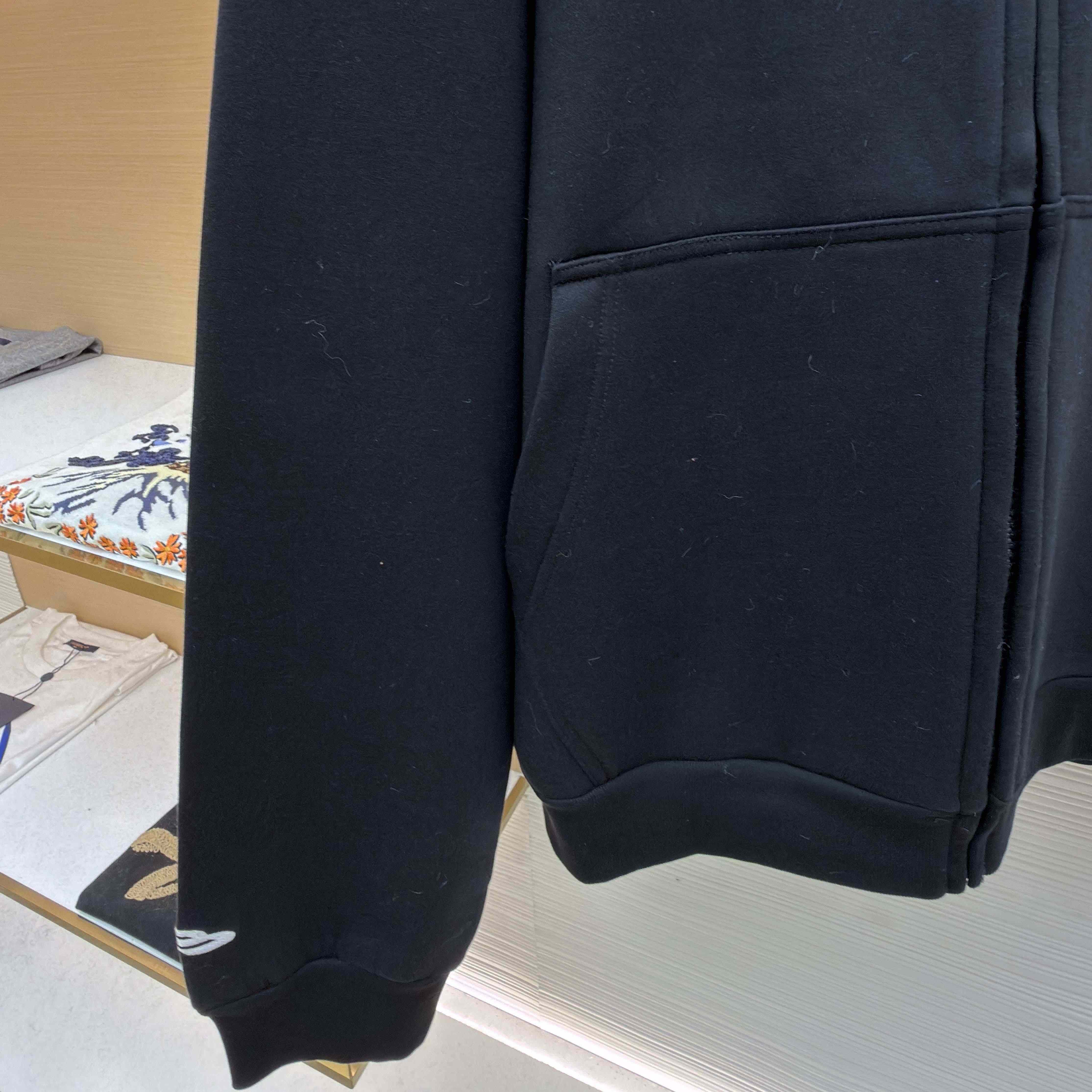 Balenciaga 3B Sports Icon Zip-Up Hoodie In Washed Black - DopestKickz