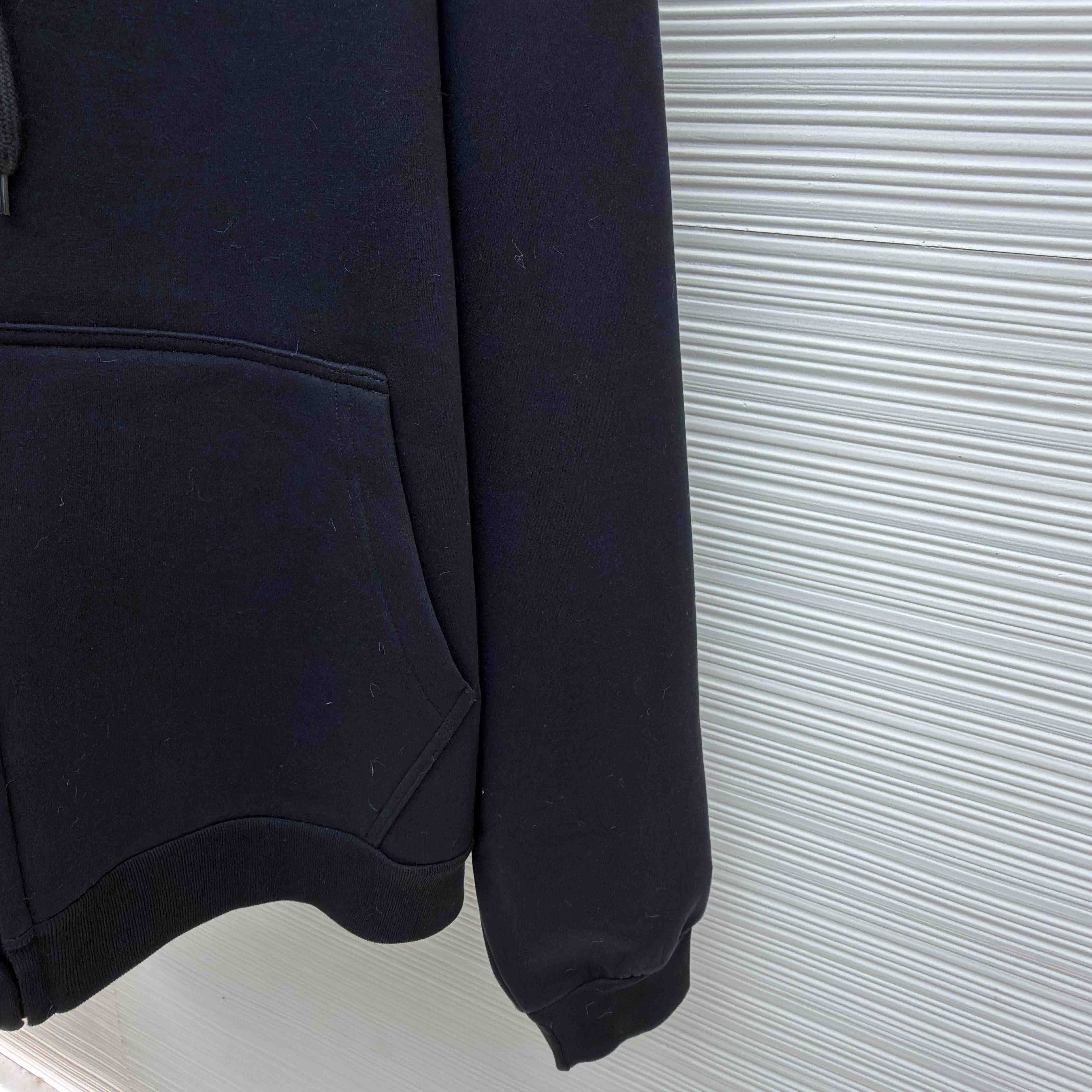 Balenciaga 3B Sports Icon Zip-Up Hoodie In Washed Black - DopestKickz