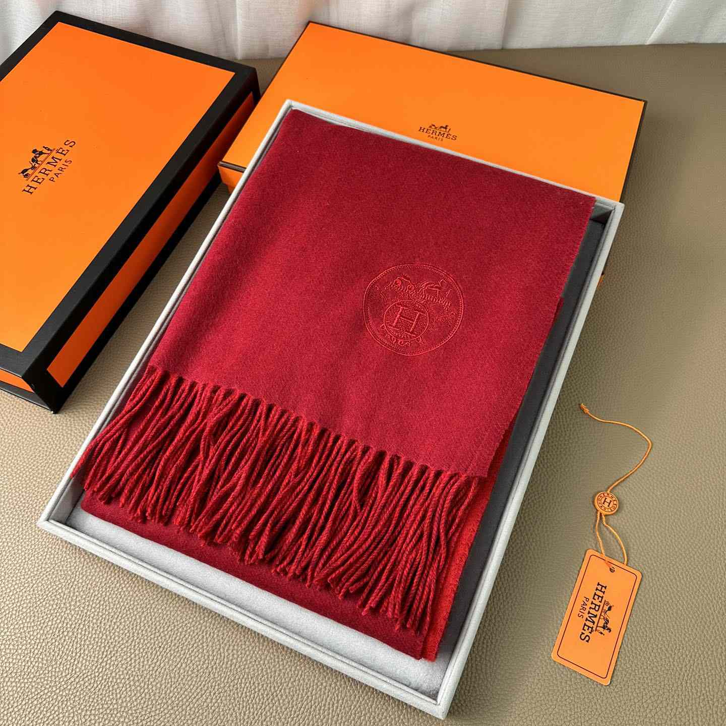 Hermès double-sided cashwool scarf - DopestKickz