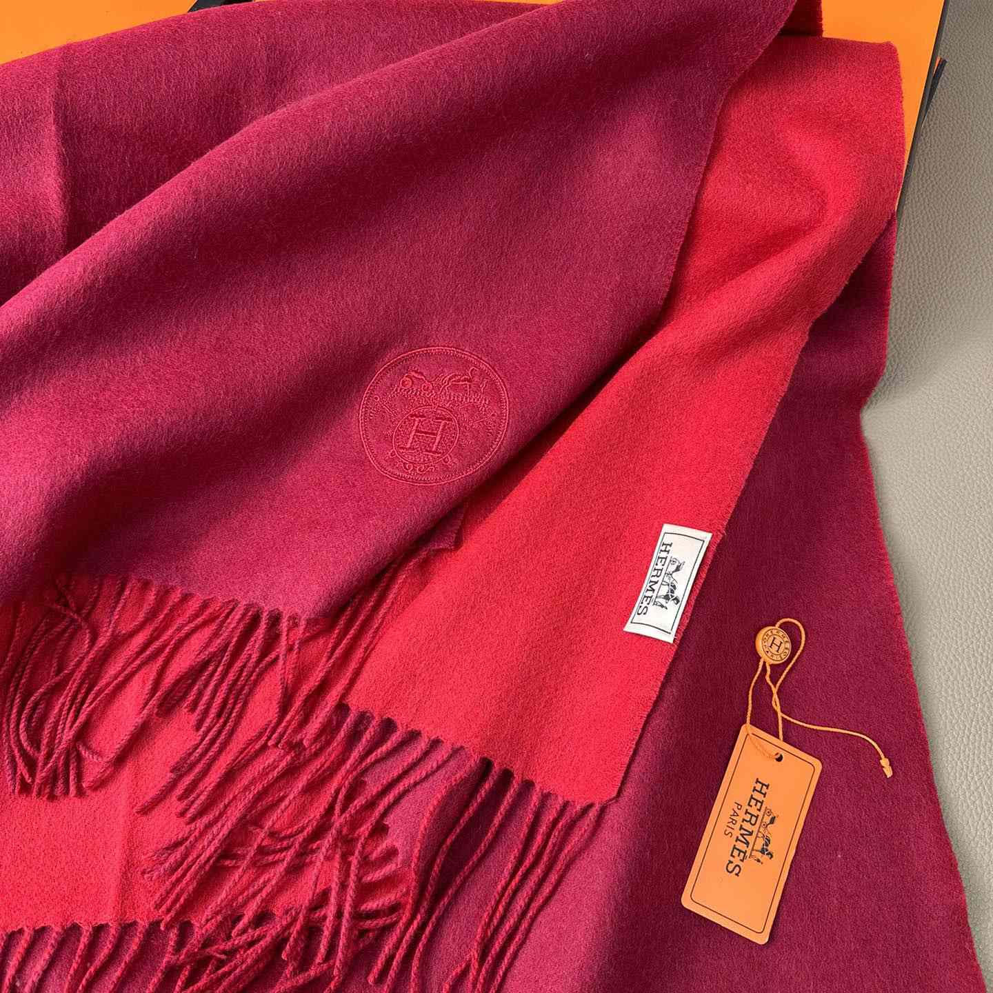 Hermès double-sided cashwool scarf - DopestKickz