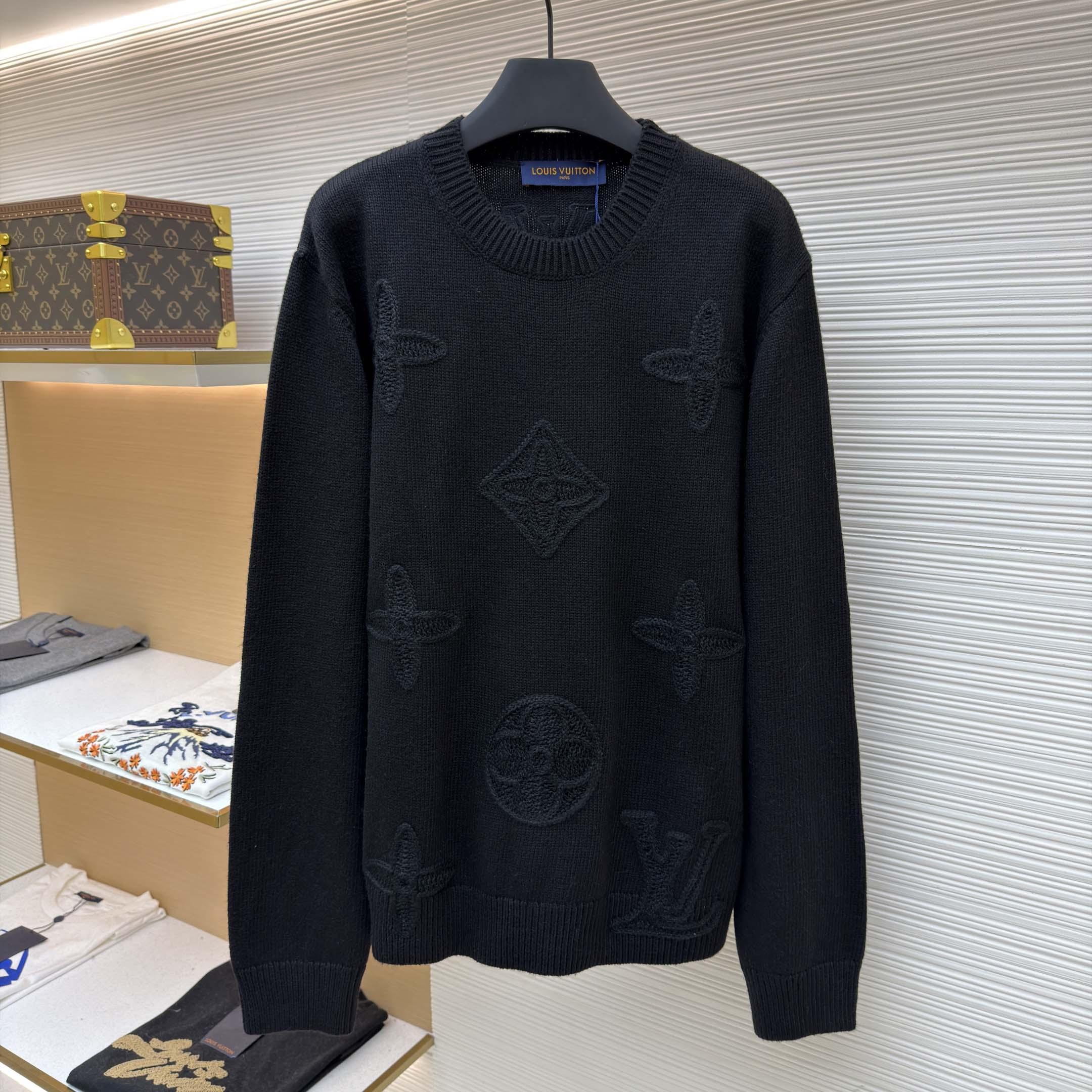 Louis Vuitton Embellished Knitted Crewneck  - DopestKickz