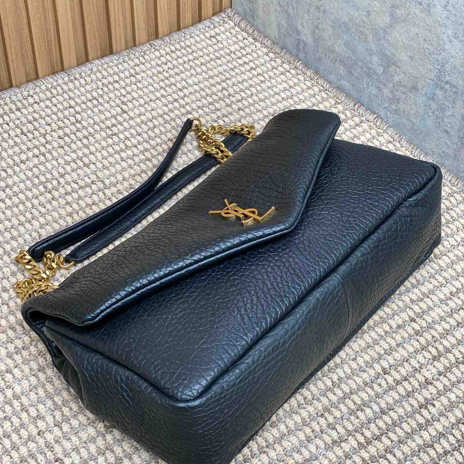 Saint Laurent Calypso Large In Grained Lambskin   - DopestKickz