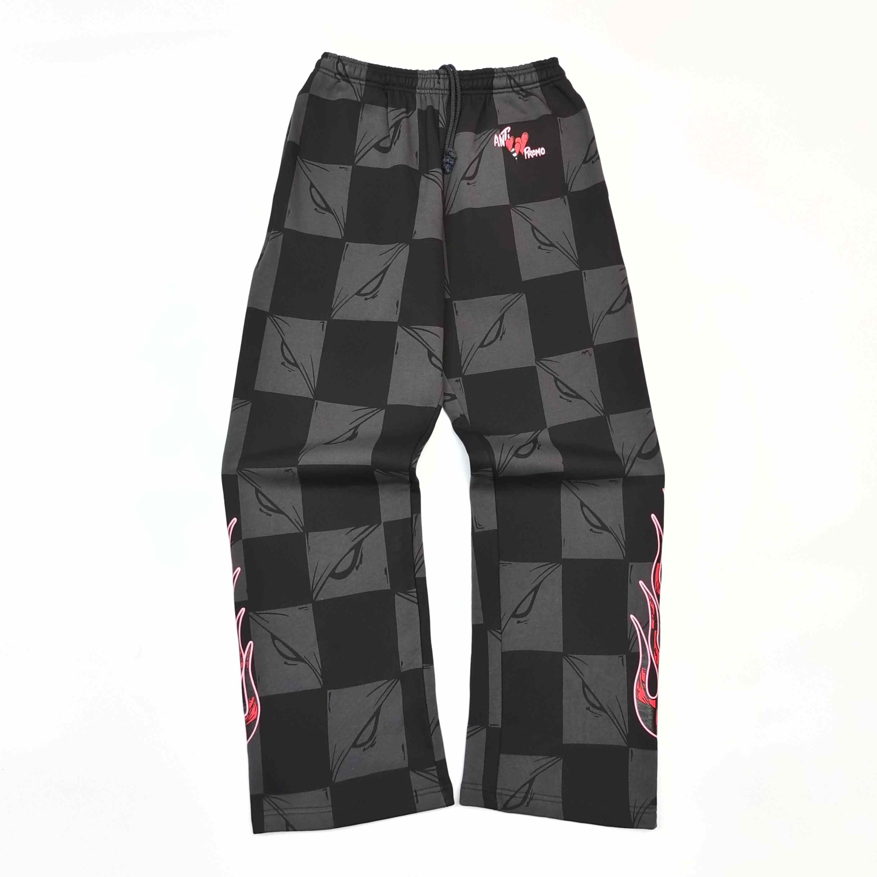 Chrome Hearts Matty Boy "Anti Promo" 99 Eyes Flame Sweatpants - DopestKickz