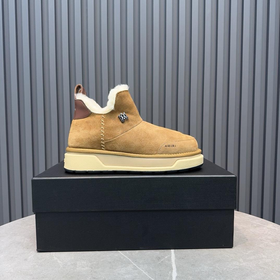 Amiri Malibu Shearling Lined Suede Boots - DopestKickz