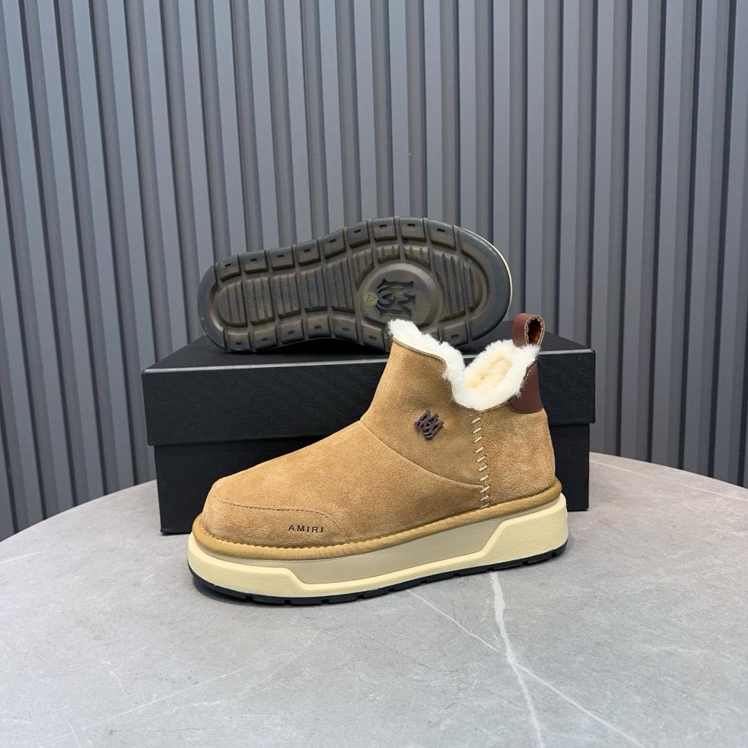 Amiri Malibu Shearling Lined Suede Boots - DopestKickz