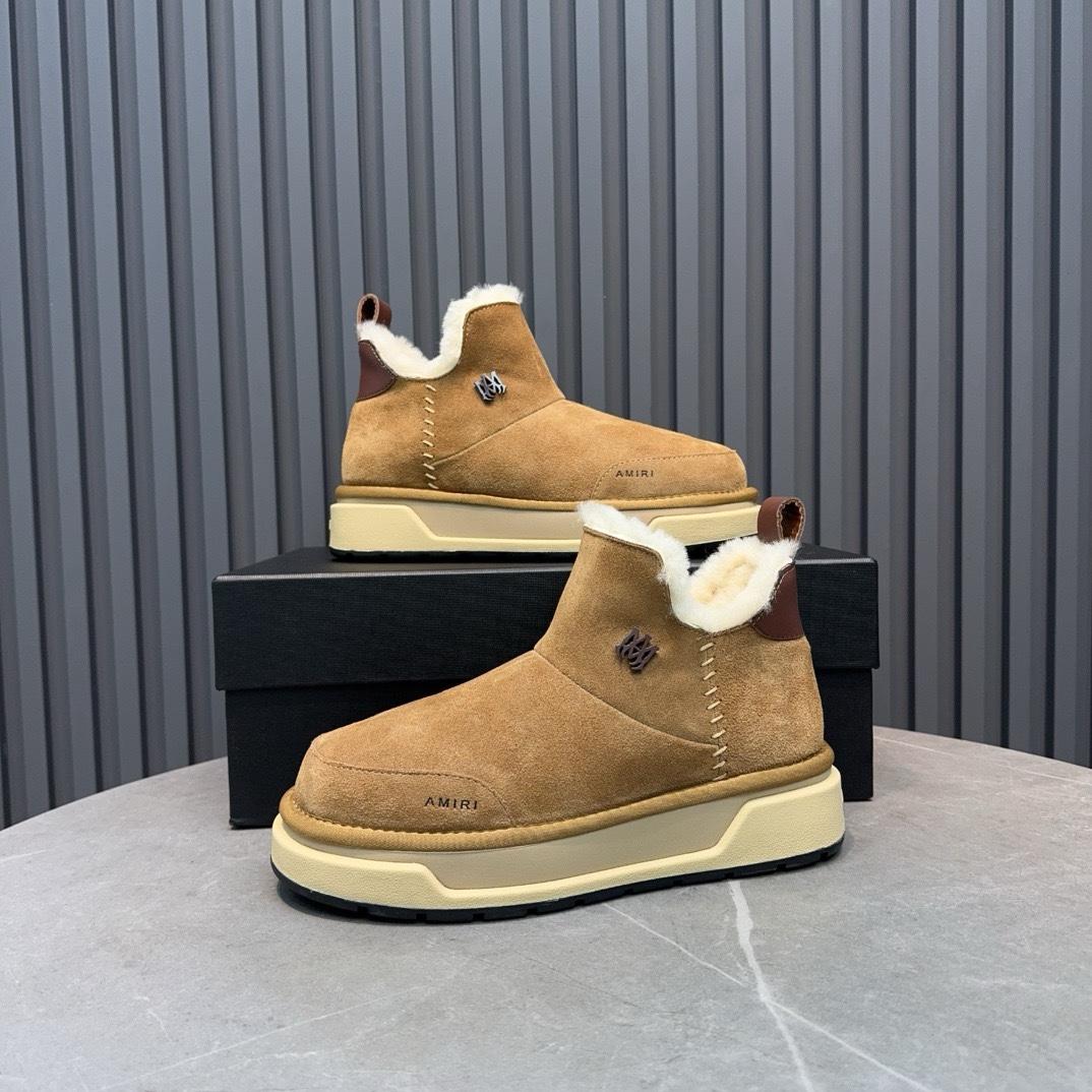 Amiri Malibu Shearling Lined Suede Boots - DopestKickz