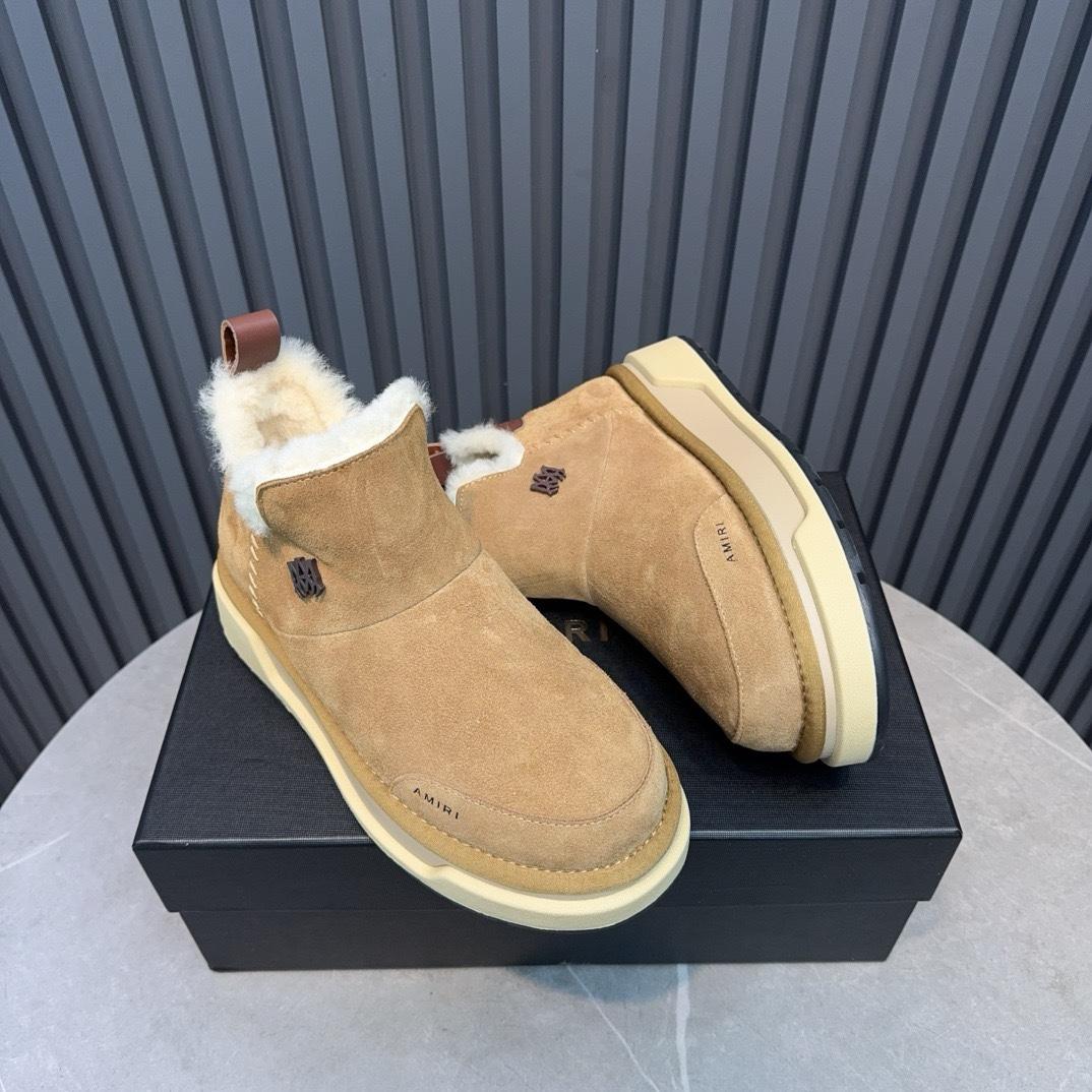 Amiri Malibu Shearling Lined Suede Boots - DopestKickz