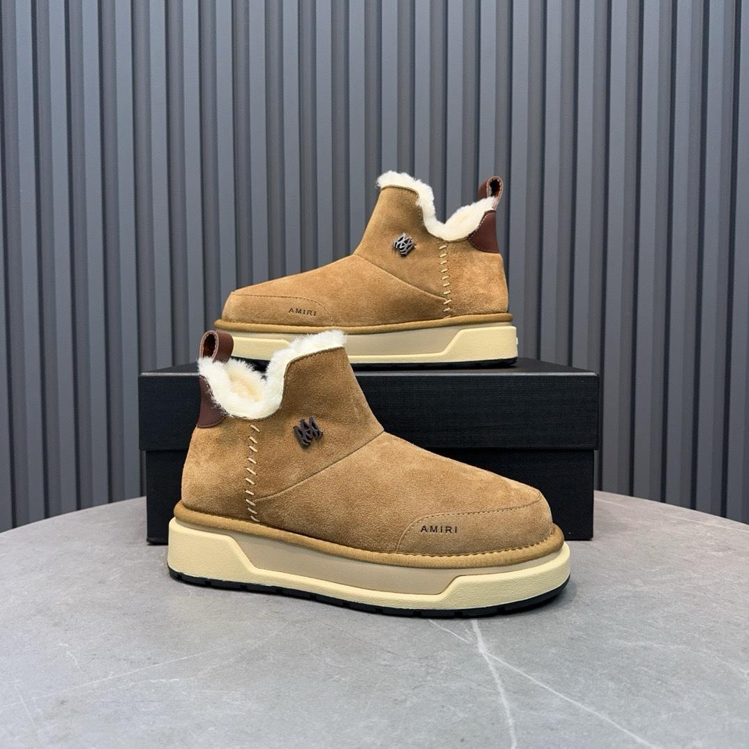 Amiri Malibu Shearling Lined Suede Boots - DopestKickz