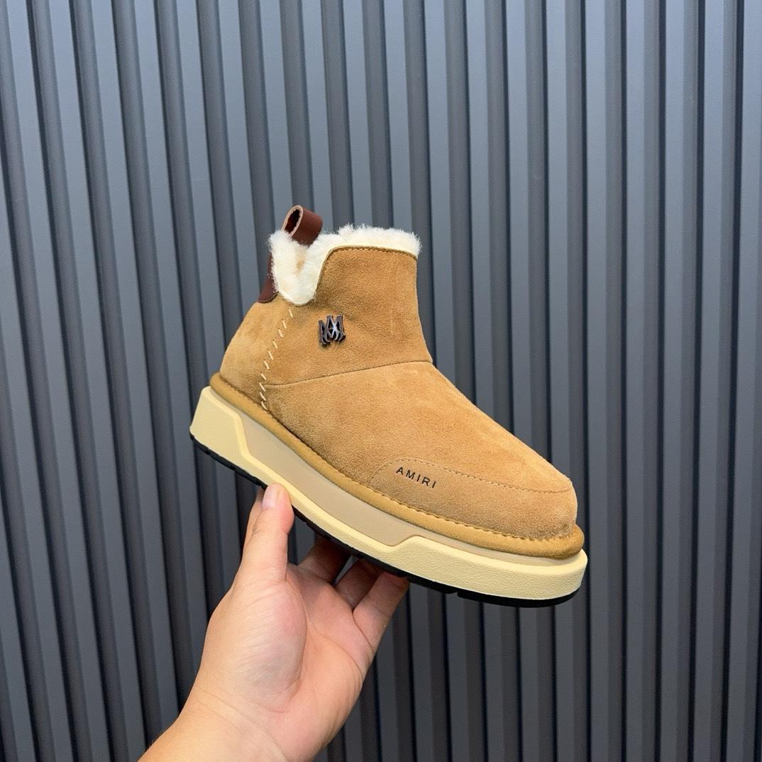Amiri Malibu Shearling Lined Suede Boots - DopestKickz