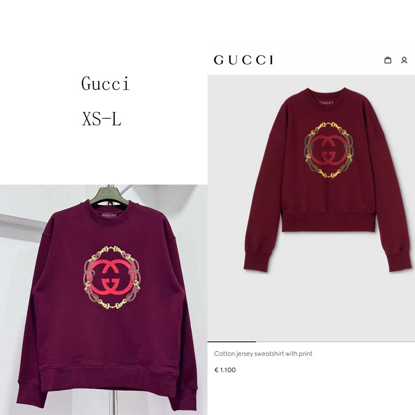Gucci Cotton Jersey Sweatshirt With Print - DopestKickz